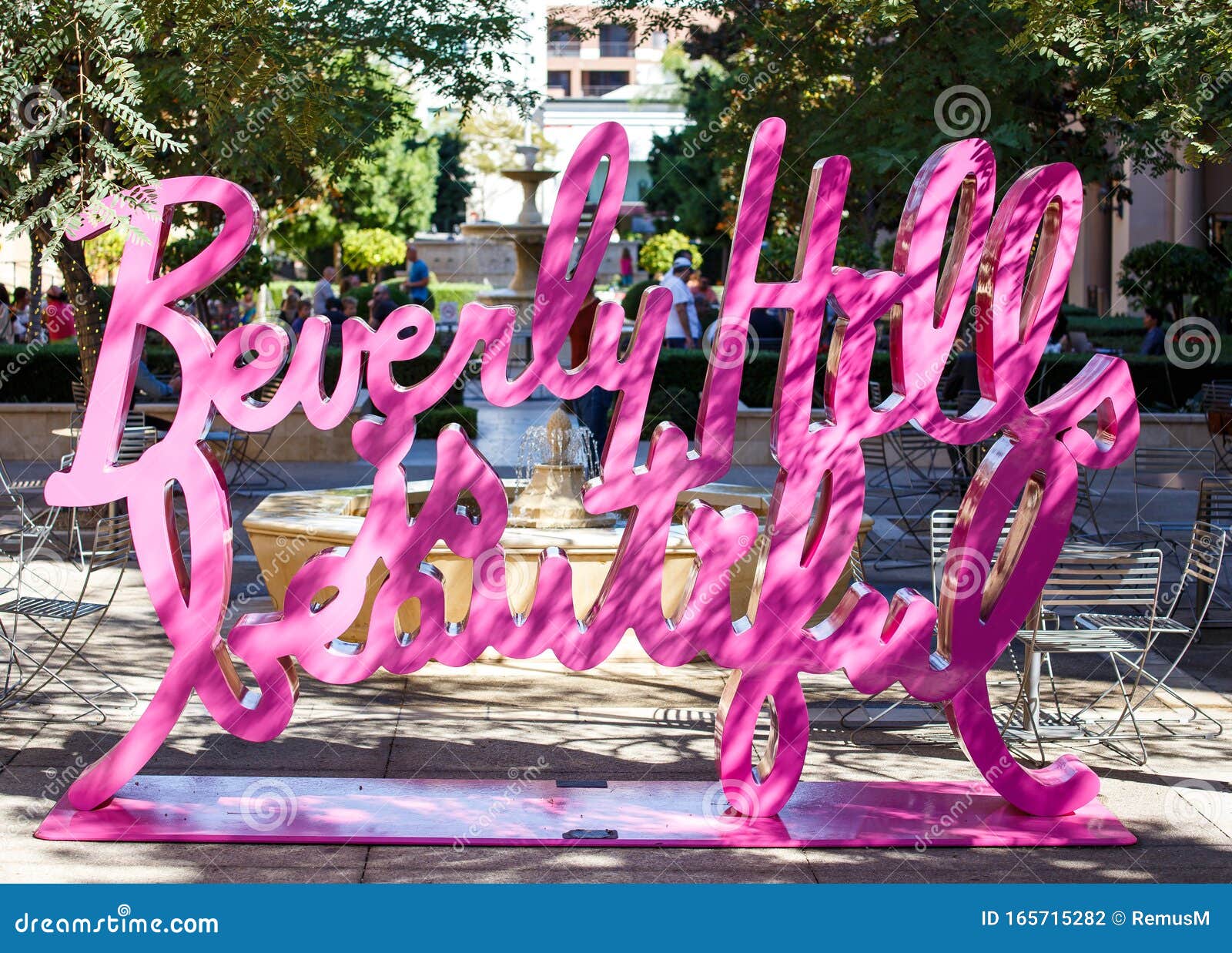 Beverly Hills Beautiful, Painted in Pink. Editorial Photography - Image