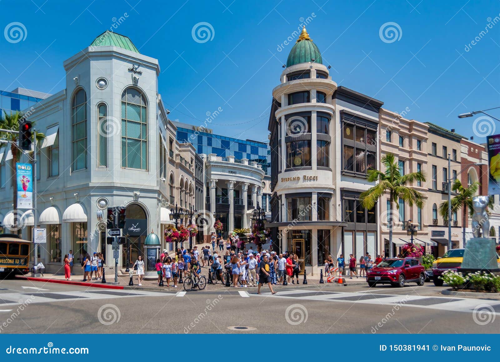 World Class Shopping on Rodeo Drive in Beverly Hills. - Beverly