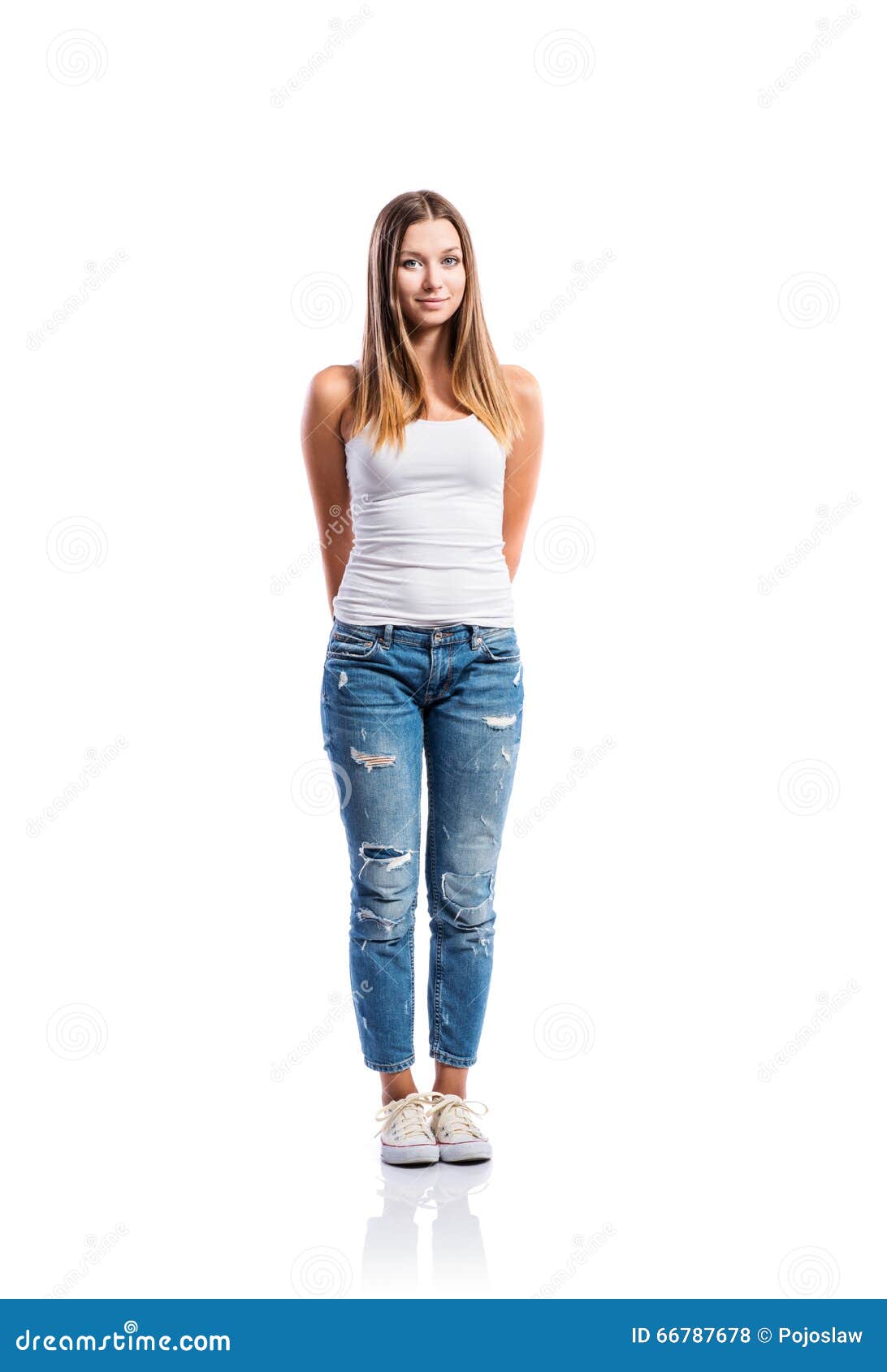 maximaliseren verbannen Induceren Bevindende Geïsoleerde Tiener in Jeans En Wit Hemd, Stock Foto - Image of  volwassen, leven: 66787678