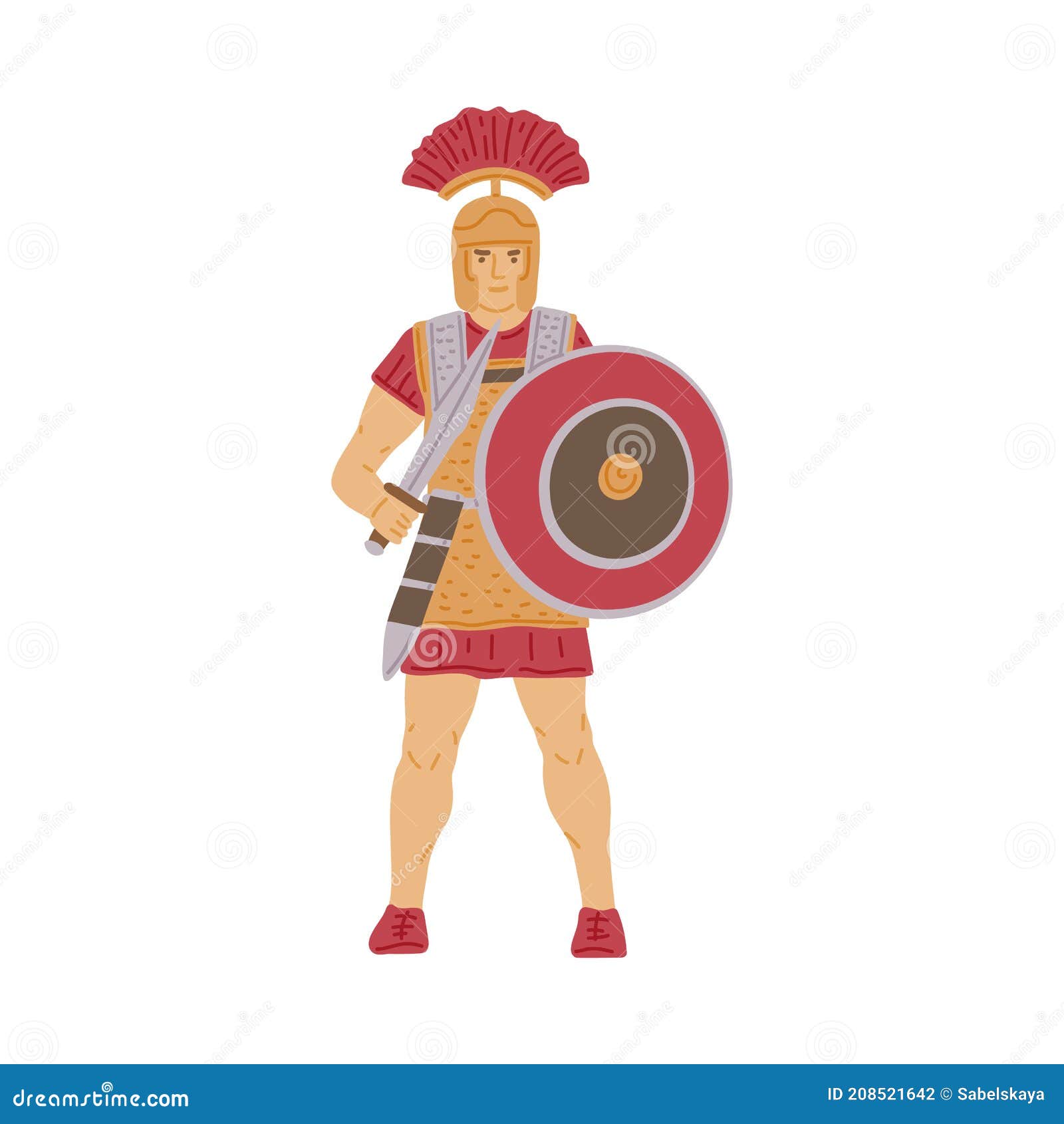 Bewaffnete Soldat Des Romischen Reiches In Der Traditionellen Kleidung Eine Vektorillustration Vektor Abbildung Illustration Von Abbildung Barbarisch 208521642