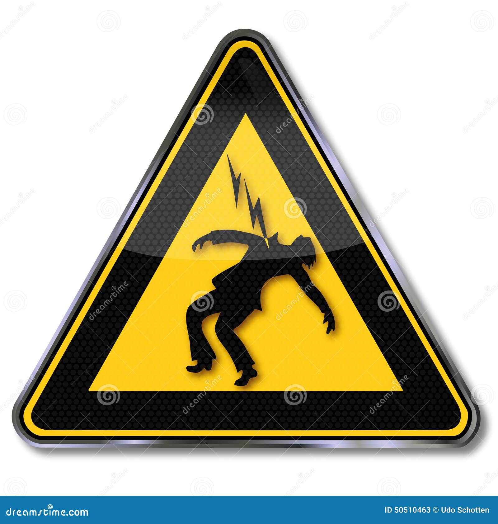 Beware Of Electric Shock Stock Vector Image 50510463
