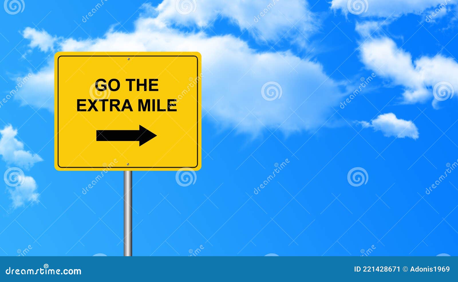 go the extra mile traffic sign