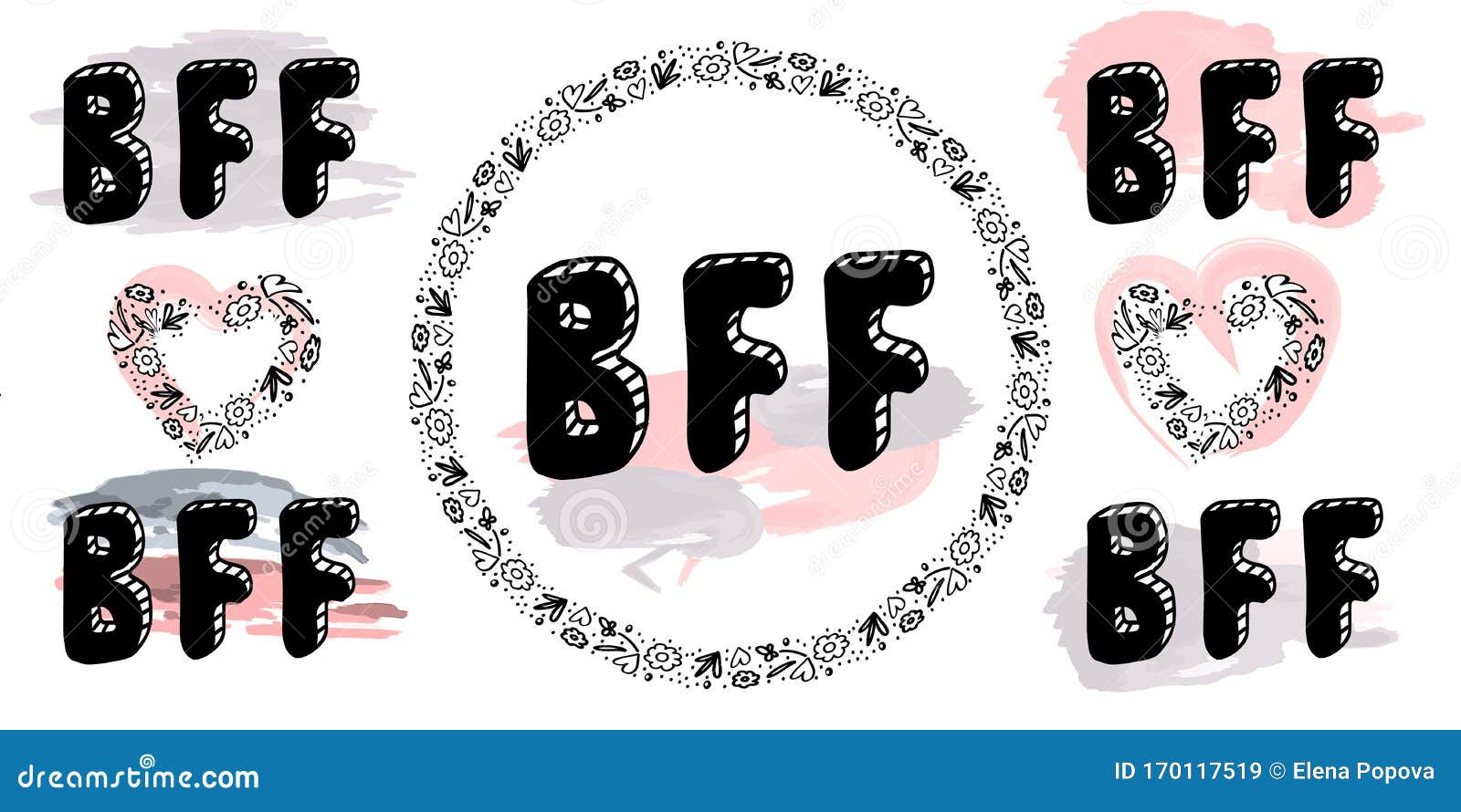 BFF - Best Friends Forever. Illustration Stock Illustration