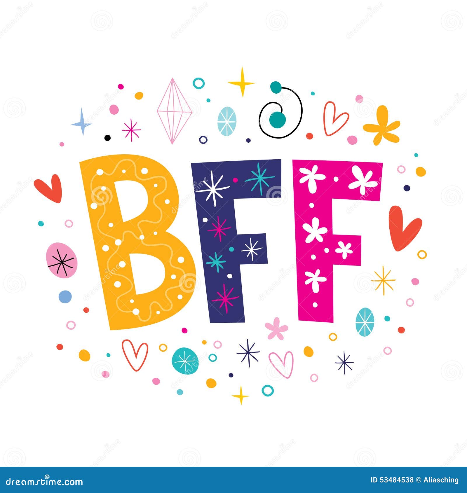 BFF Beste Freunde Für Immer Vektor Abbildung