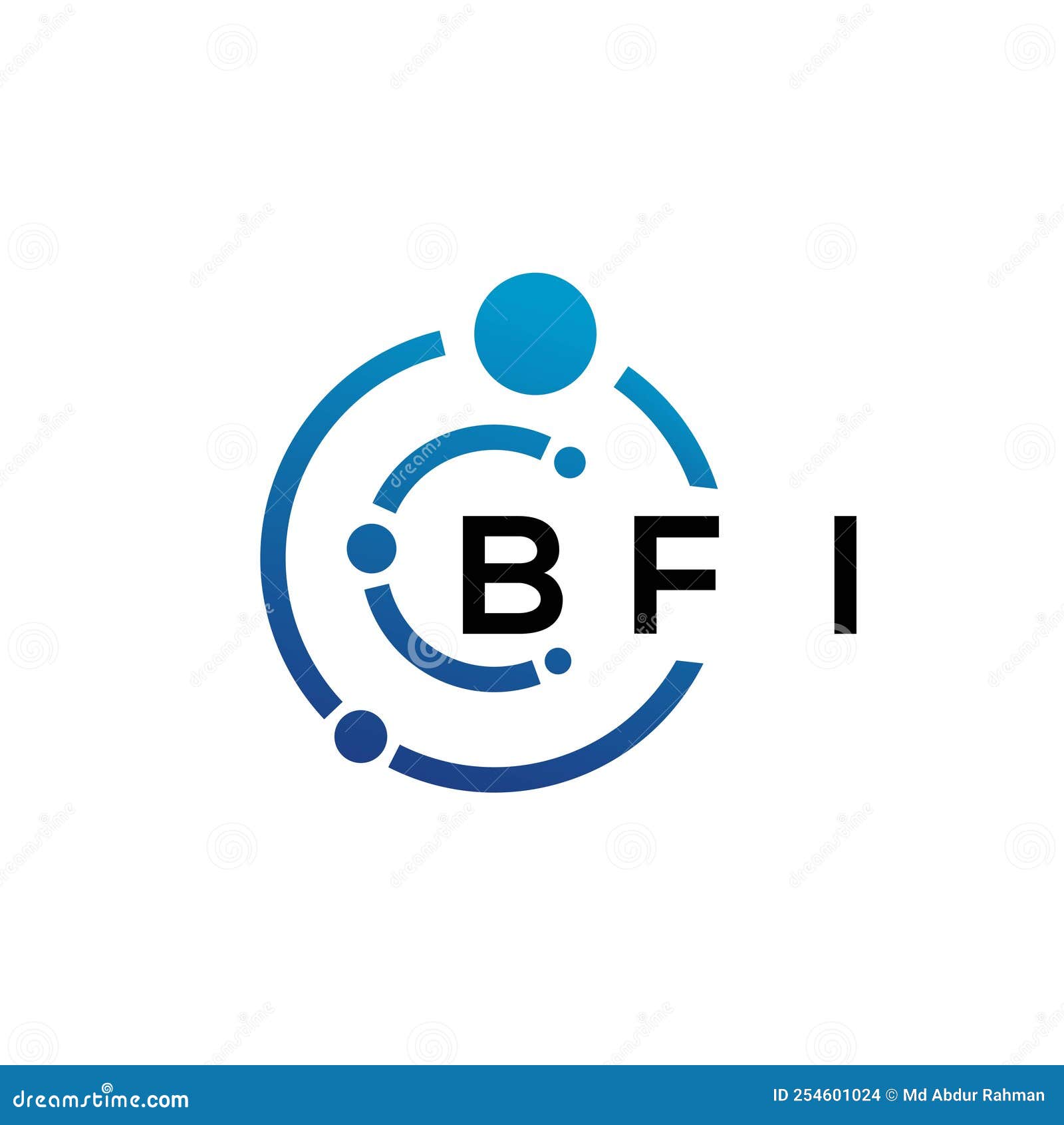 BFI Letter Logo Design on White Background BFI Creative Initials Letter Logo Concept. BFI Letter