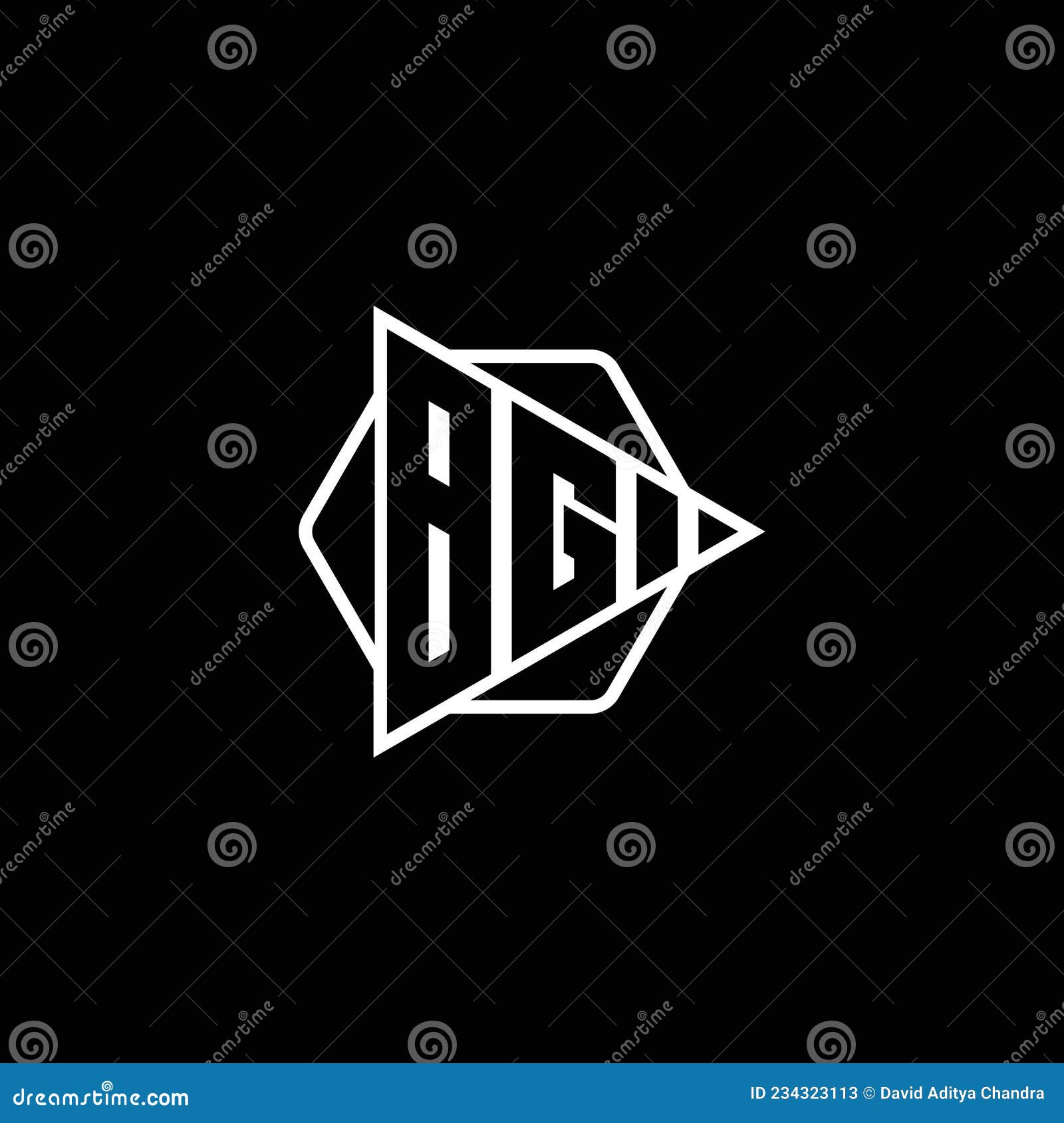 bg logo monogram triangle play button