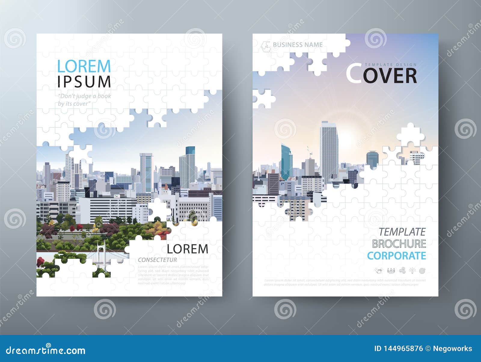 annual report brochure, flyer , leaflet cover presentation abstract flat background, book cover templates, jigsaw puzzle.