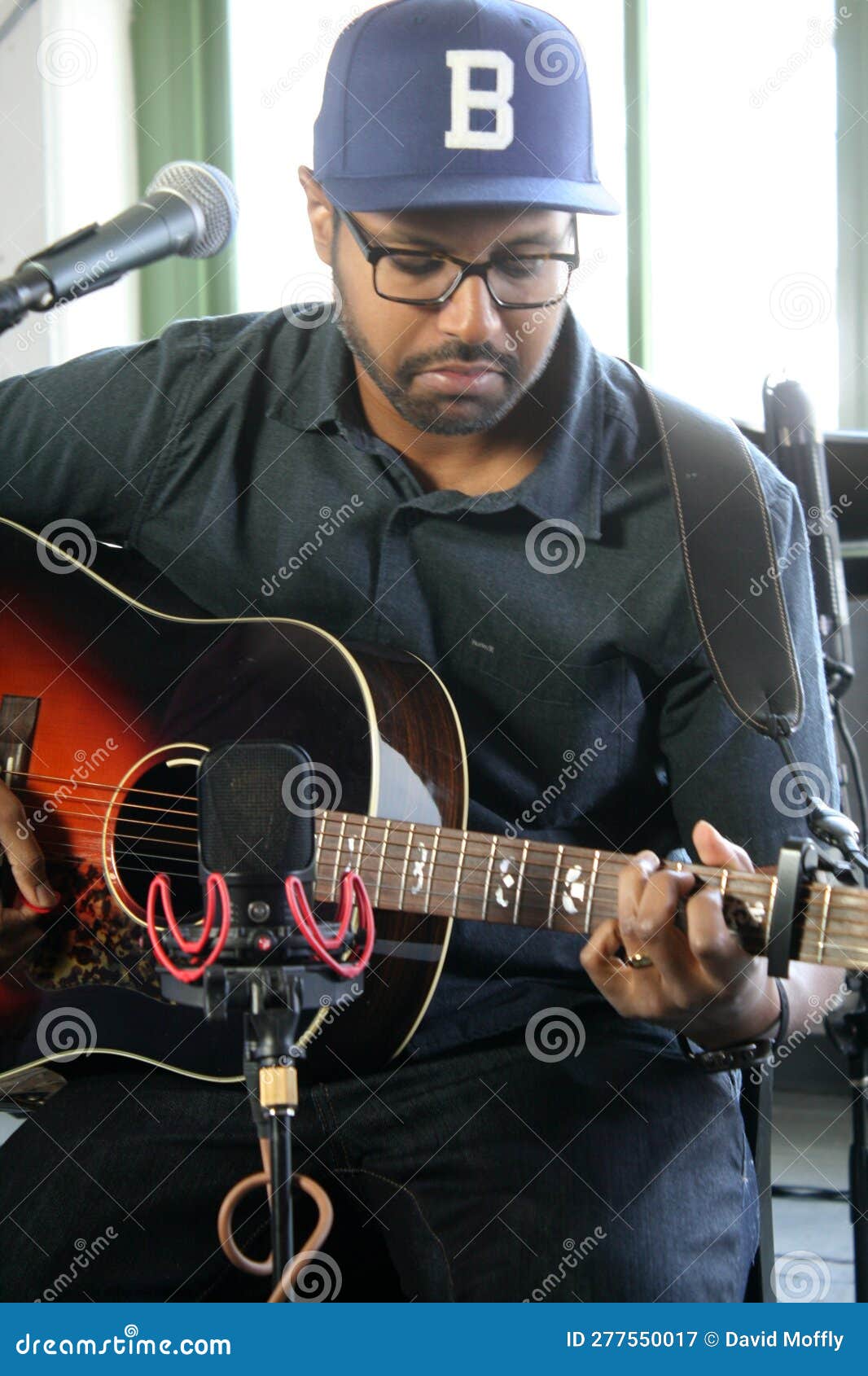 Bhi Bhiman Filming a Session in Brooklyn Editorial Photography Image
