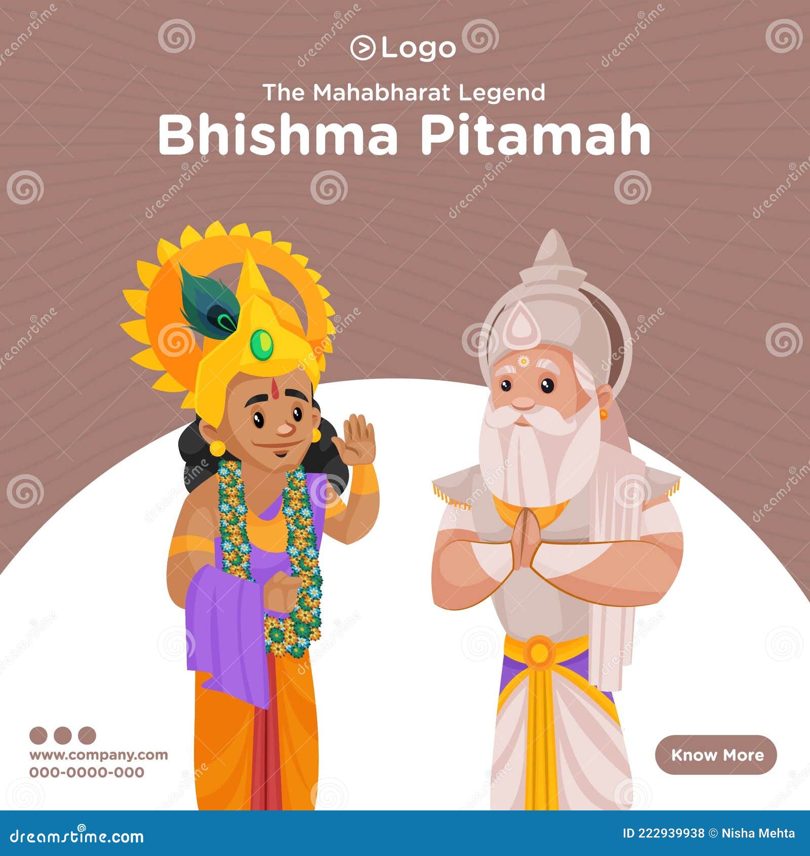 Banner Design of Mahabharat Legend Bhishma Pitamah Stock Vector -  Illustration of cartoon, devavrata: 222939938