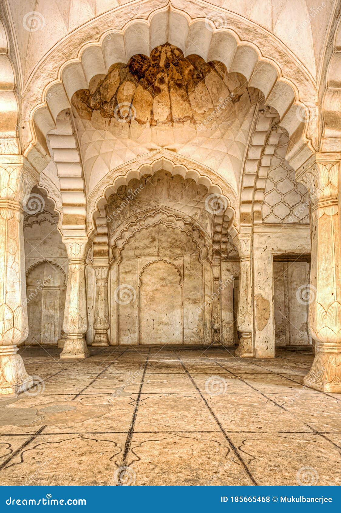 Decorated Arches of the Mosque at the Bibi Ka Maqbara Mausoleum Built