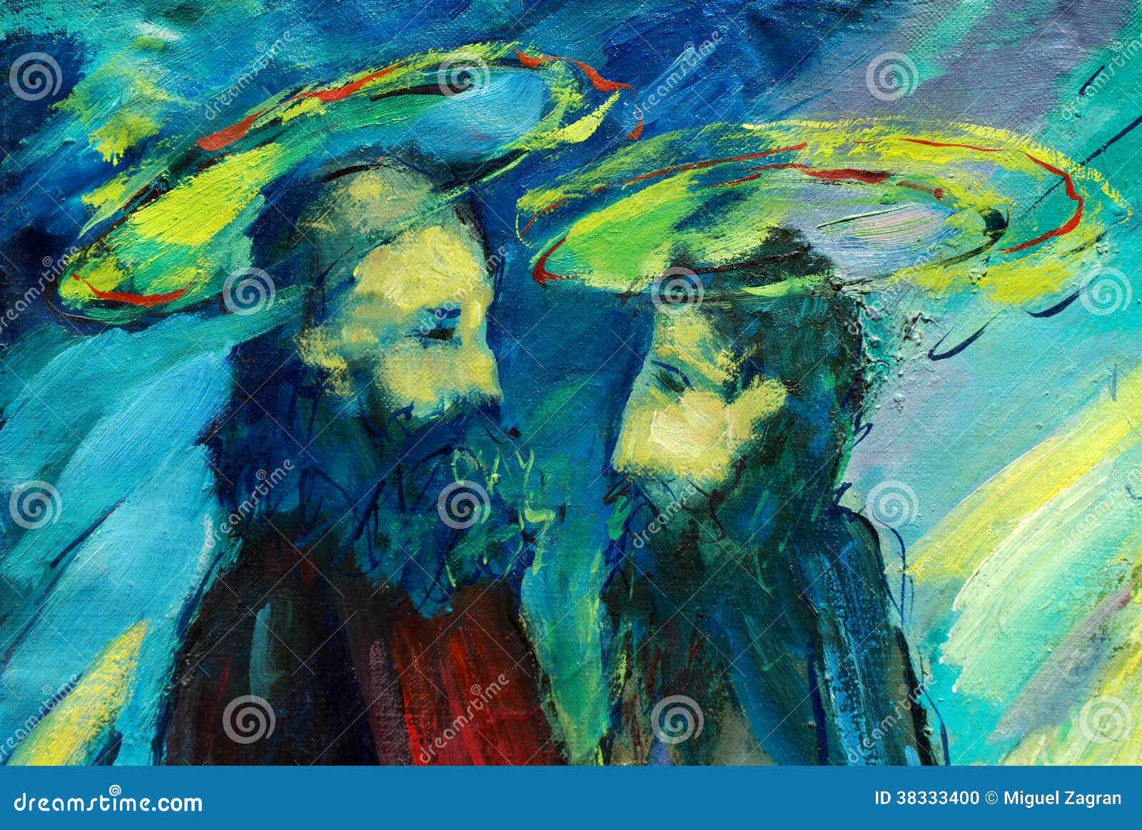 bible apostles peter and paul, , painting by oil on
