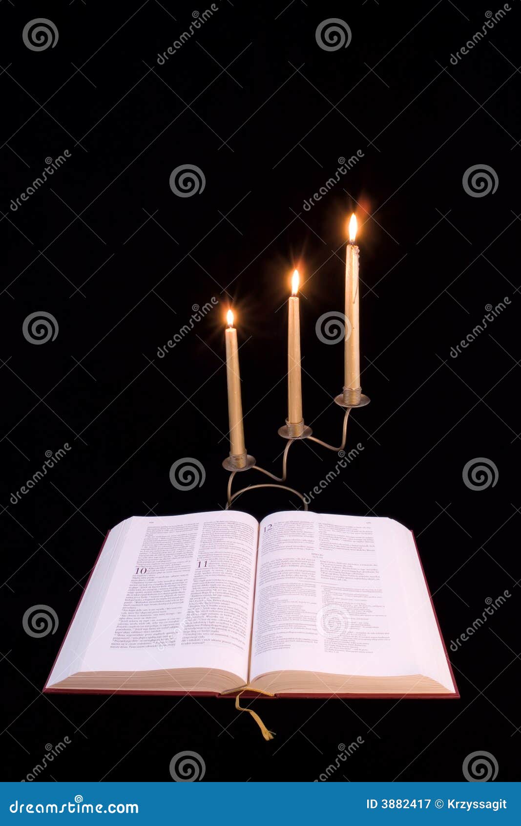 bible and candelabra
