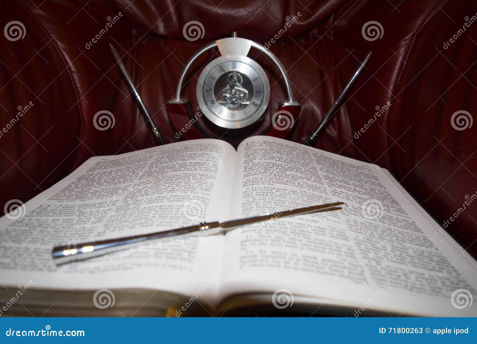 Bible with clock stock image. Image of gold, bible, ancient 71800263