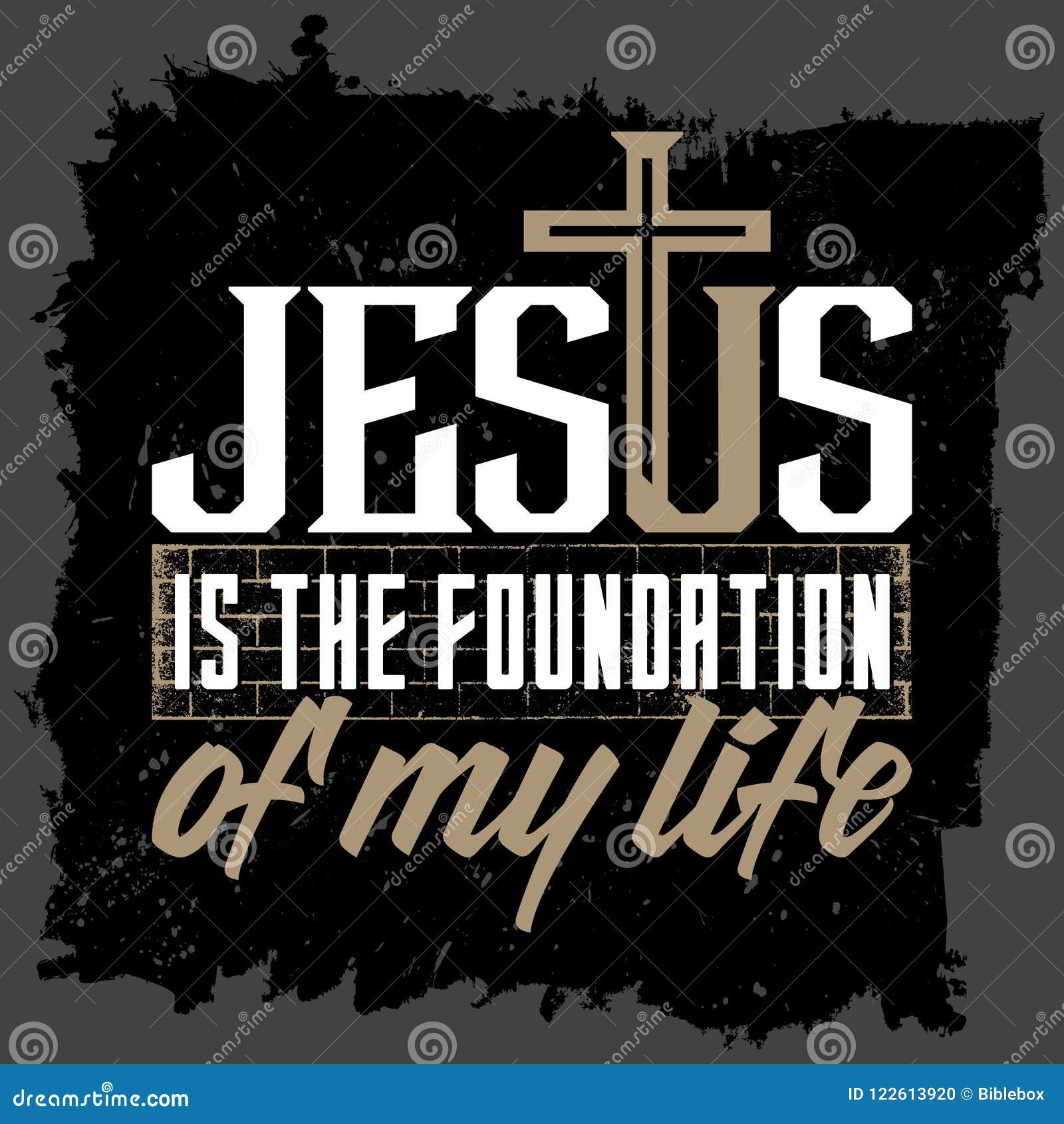 bible lettering. christian art. jesus is the foundation of my life