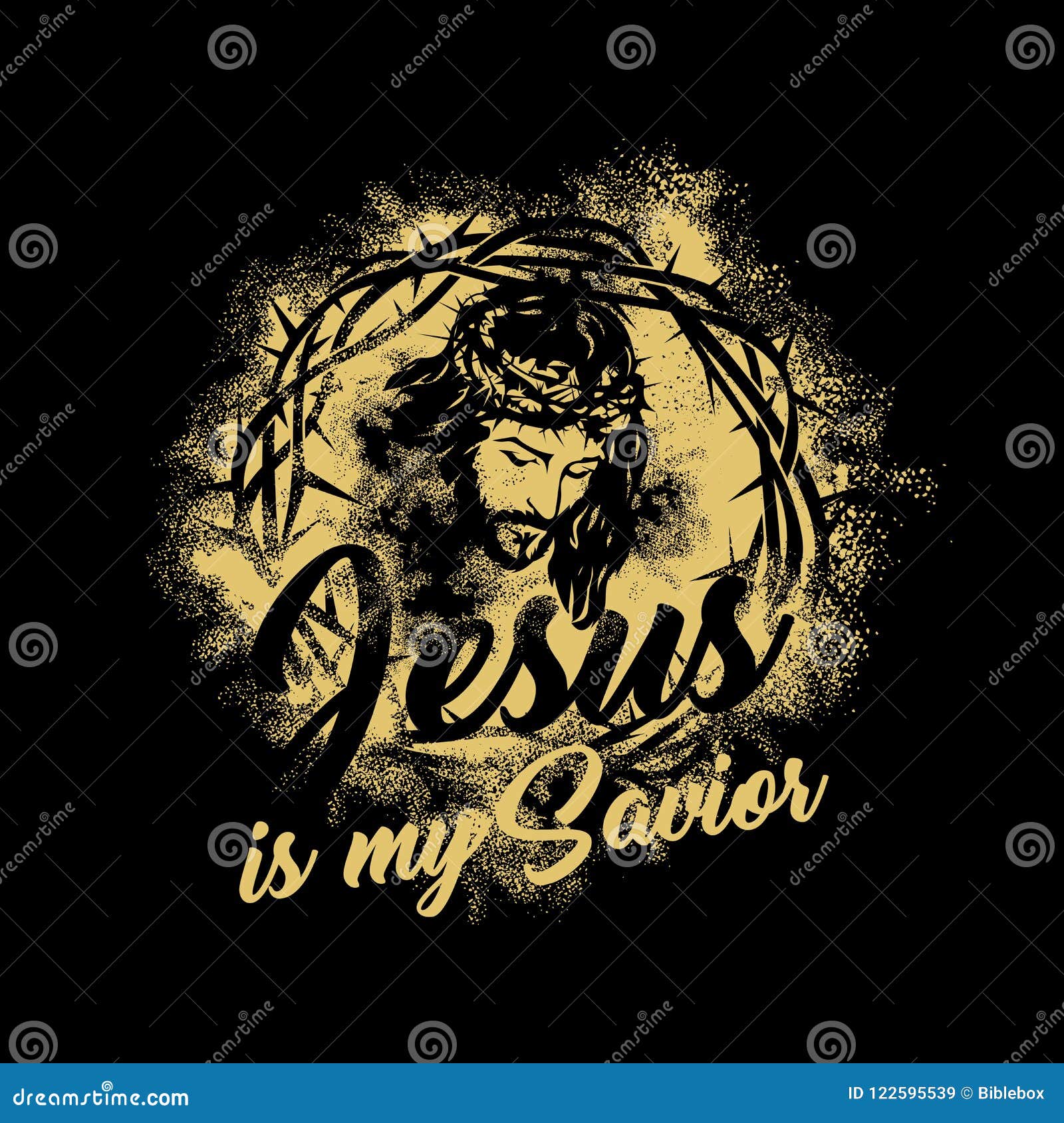 Bible Lettering Christian Art Jesus Is My Savior Stock Vector Illustration Of Biblical Mountains 122595539