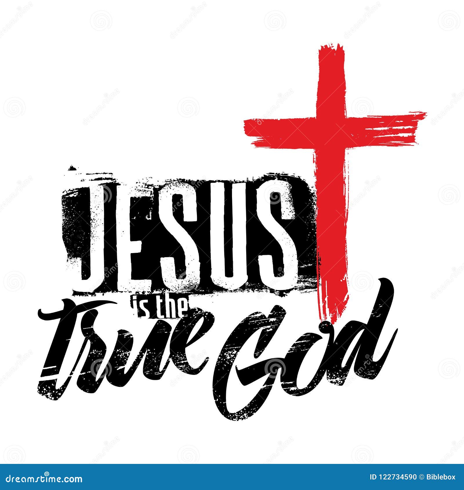 bible lettering. christian art. jesus is the true god