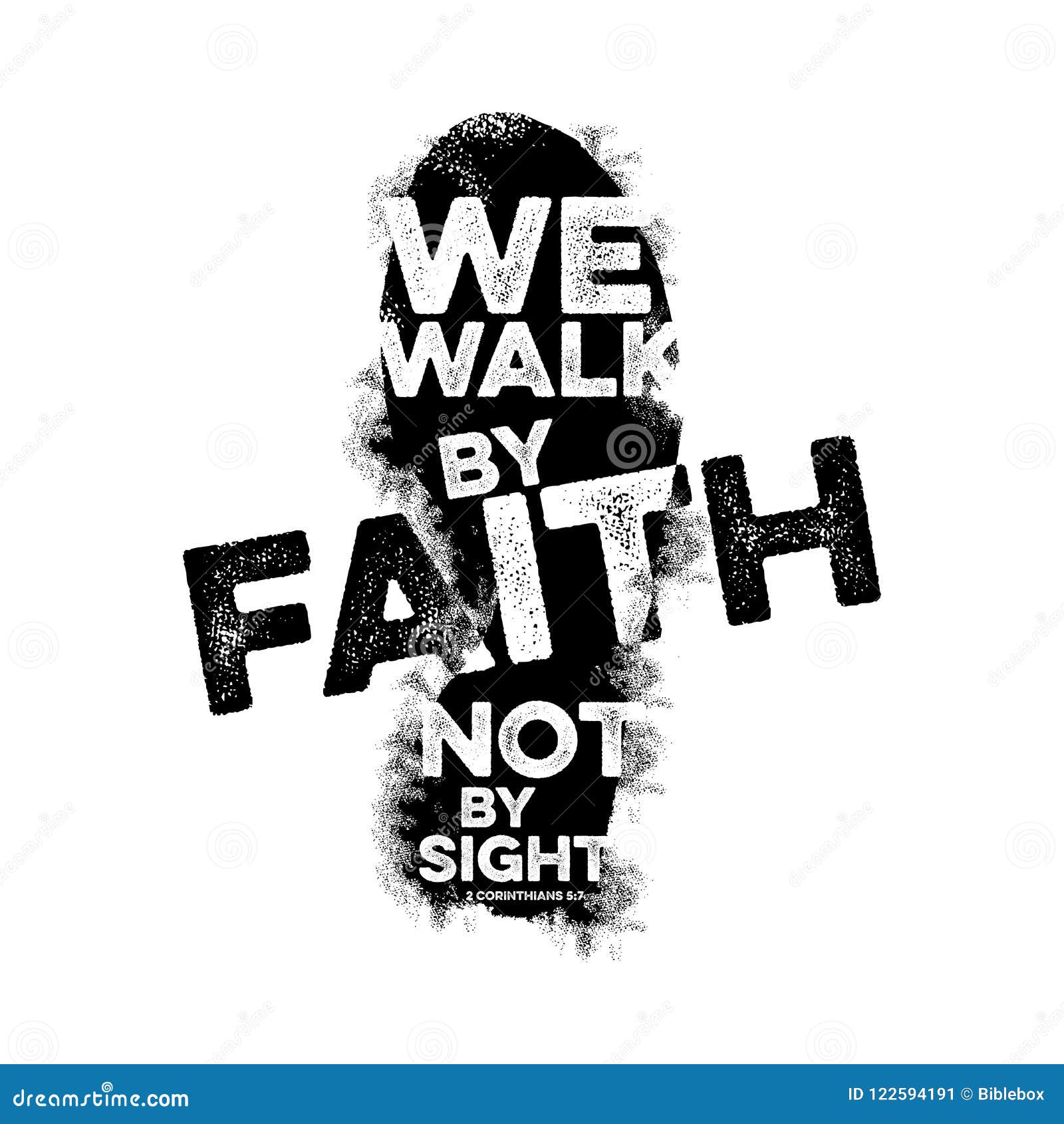 bible lettering. christian art. we walk by faith, not by sight