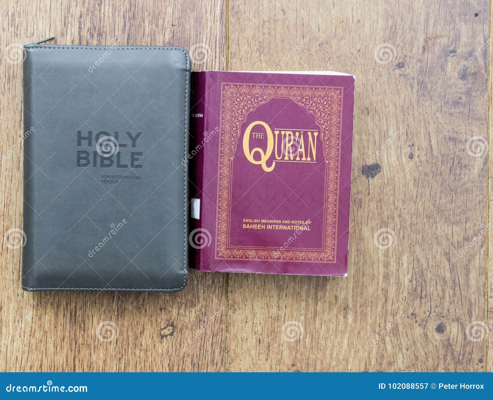 Bible and Quran editorial photography. Image of text 102088557