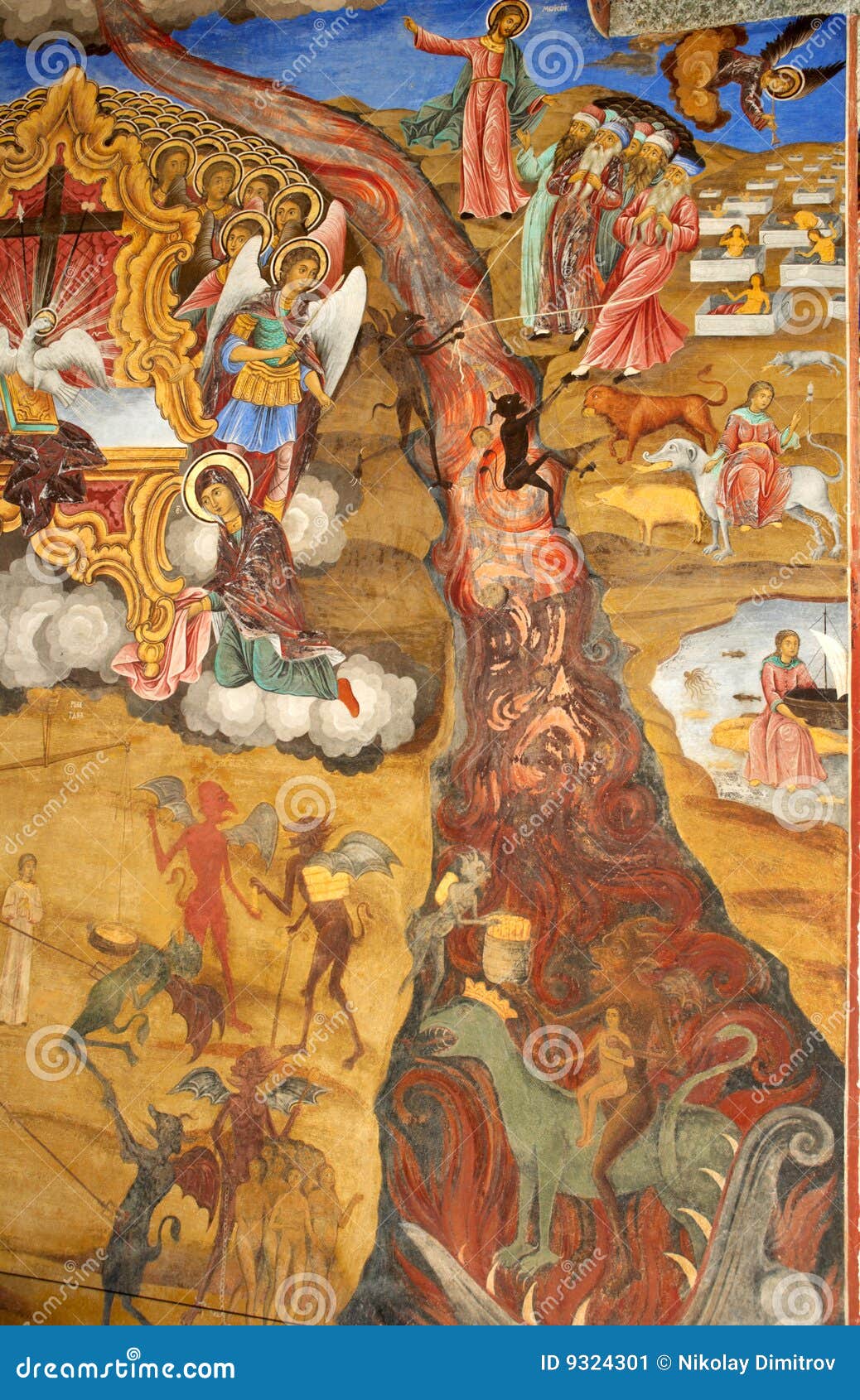 Bible scene mural painting stock image. Image of mural 9324301