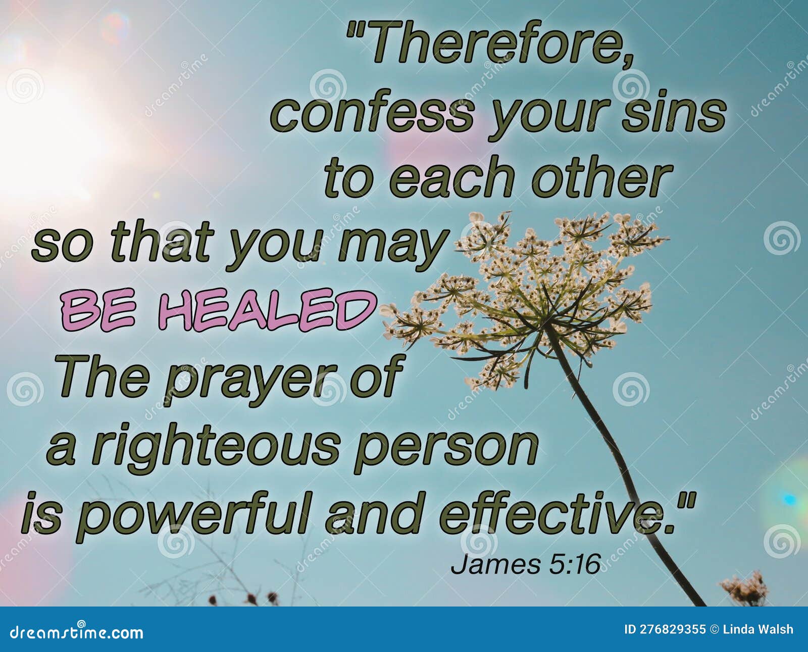 James 5 16 Bible Scripture Verse Be Healed Prayer With Flower In james-5-16-bible-scripture-verse-be-healed-prayer-with-flower-in