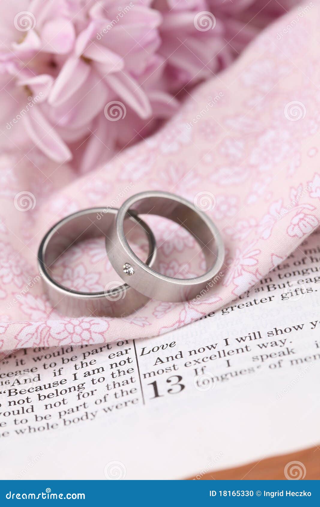 Bible and wedding rings stock photo. Image of religious 18165330