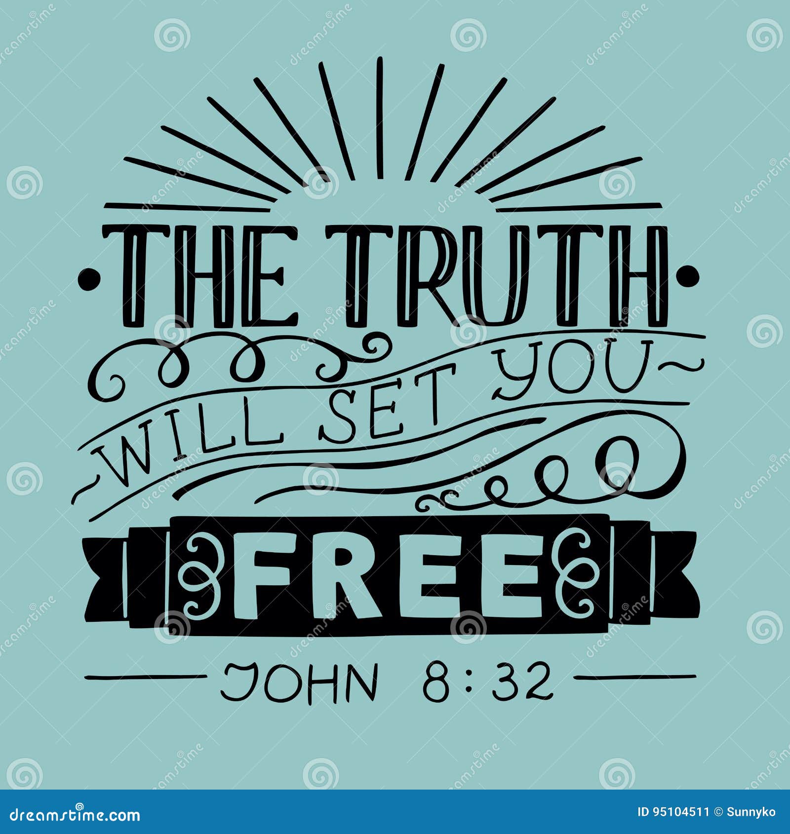 biblical hand lettering truth will set you free