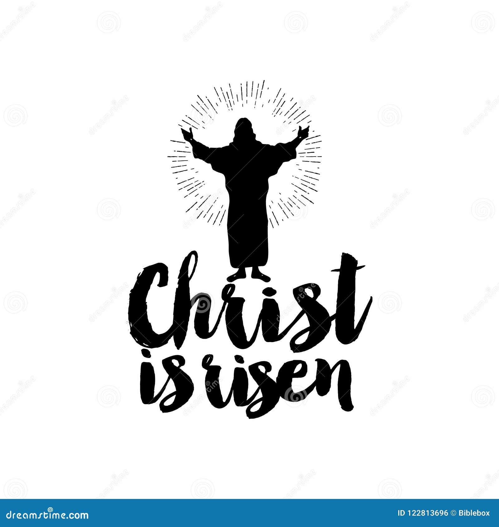 Christ Is Risen! Vector Illustration. Jesus Christ. Easter Egg ...