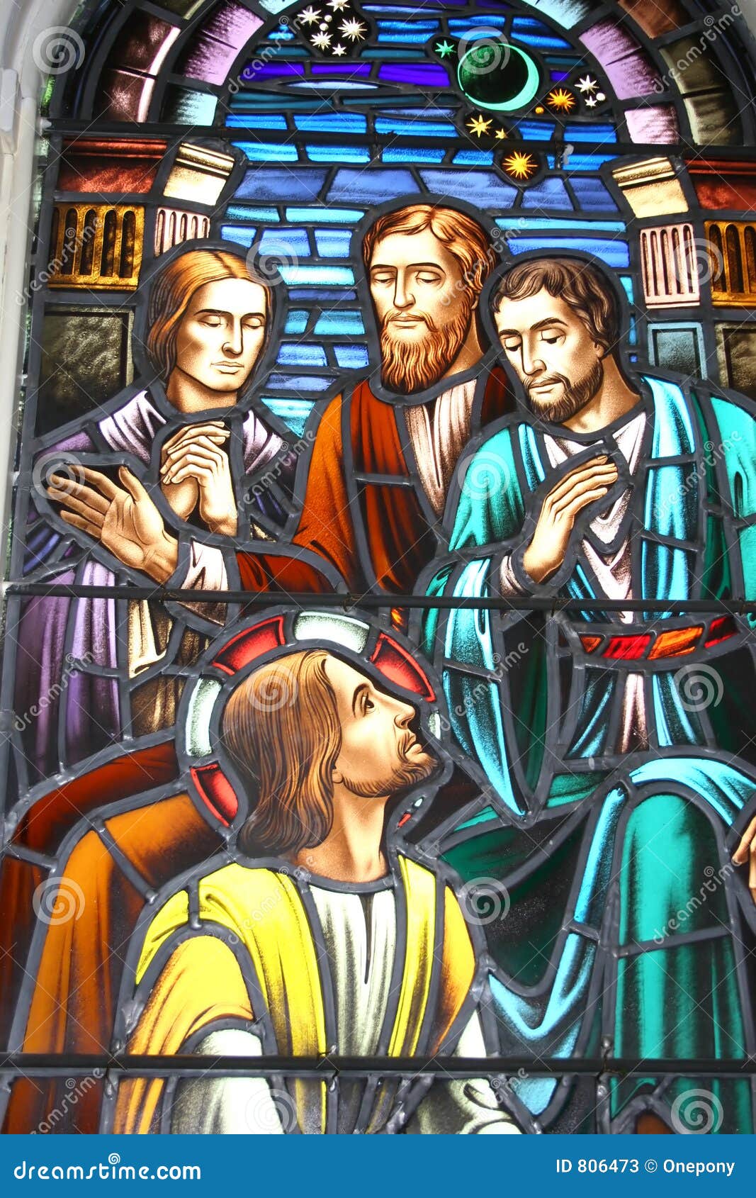 Biblical Stained Glass stock image. Image of disciple, christianity