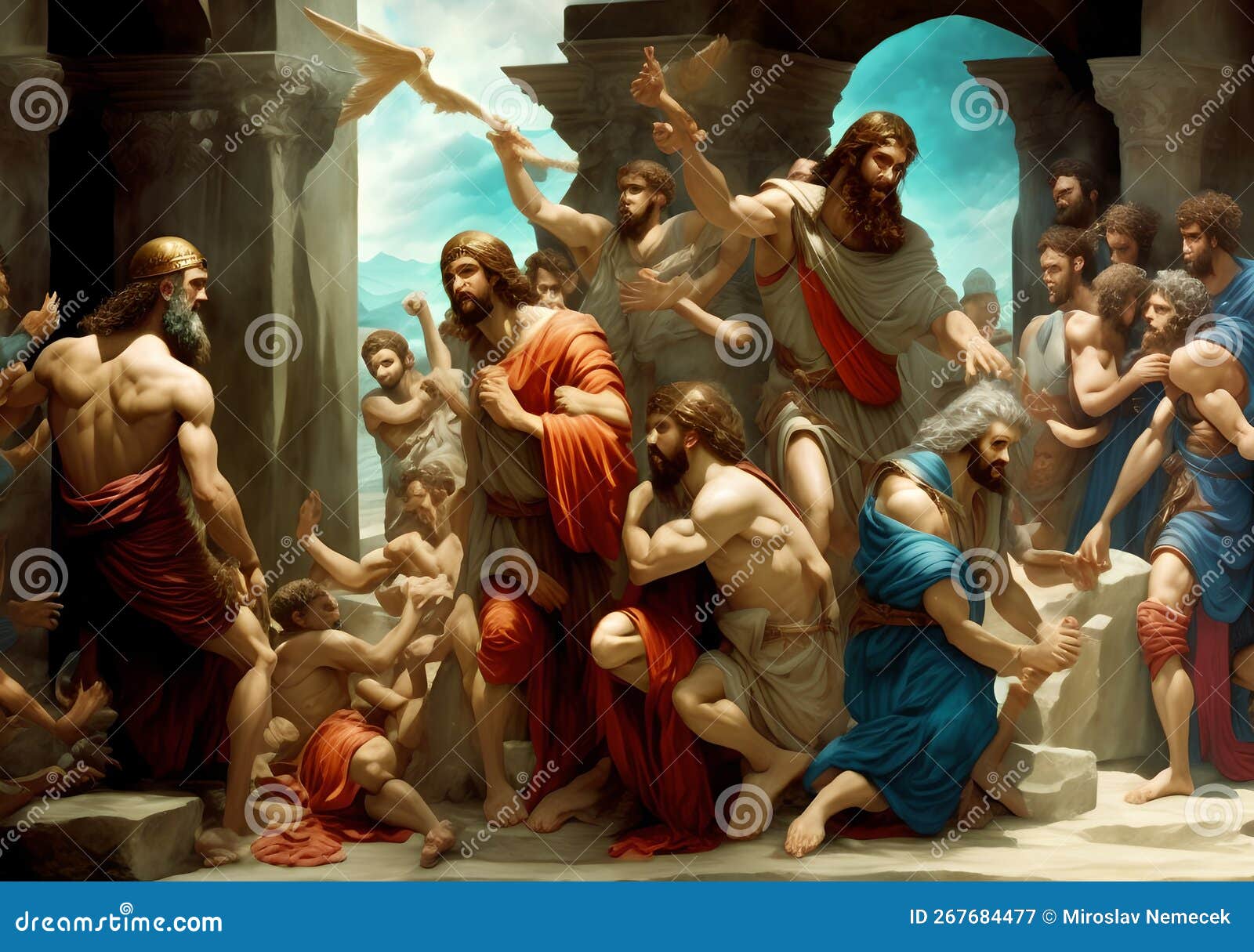 Biblical Story Generative AI Illustration Stock Illustration Biblical Story Generative AI Illustration Stock Illustration