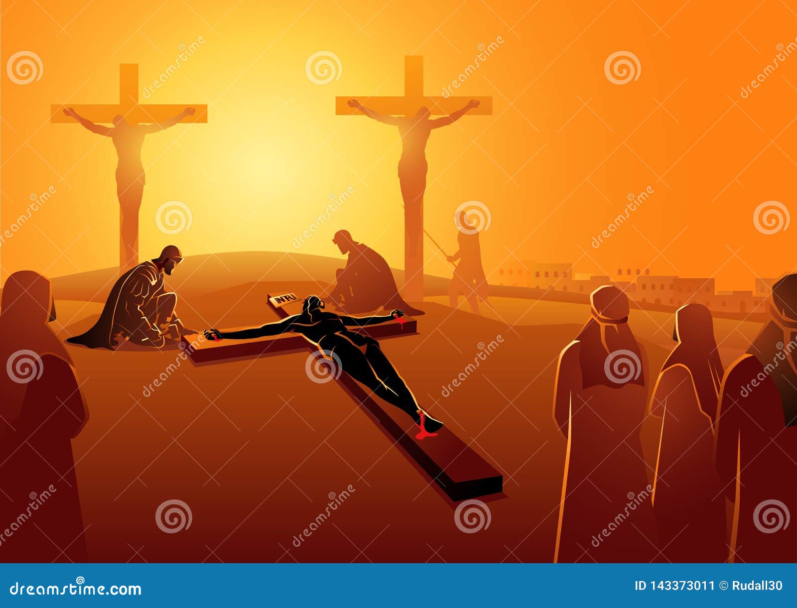 jesus is nailed to the cross
