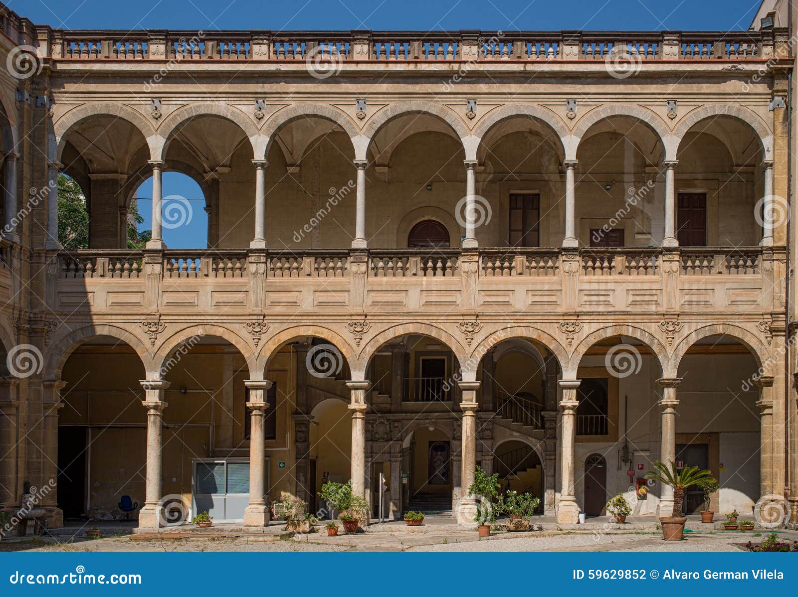 biblioteca nazionale of palermo. sicily, italy.