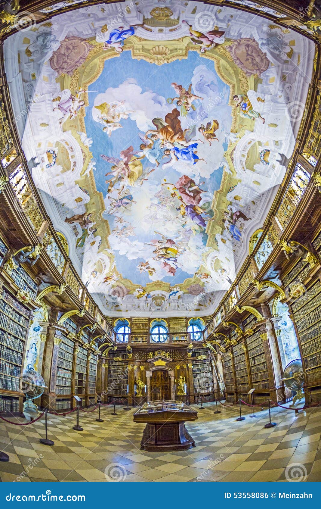 Bibliotheque Dans L Abbaye De Melk Photo Stock Image Du Melk Abbaye 53558086