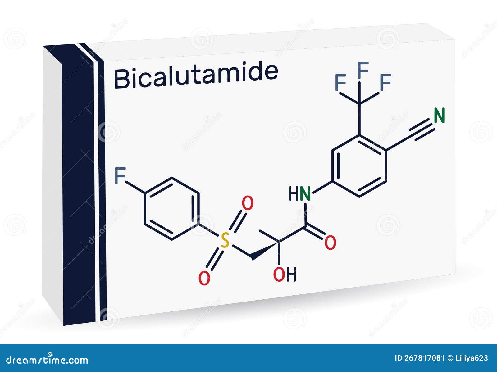 Bicalutamide Molecule. it is Nonsteroidal Anti-androgen for Prostate ...