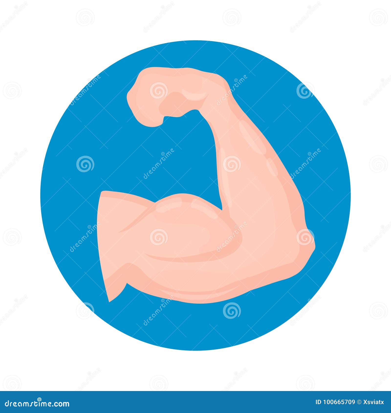 Biceps Icon. Isolated on White Background. Stock Vector - Illustration ...