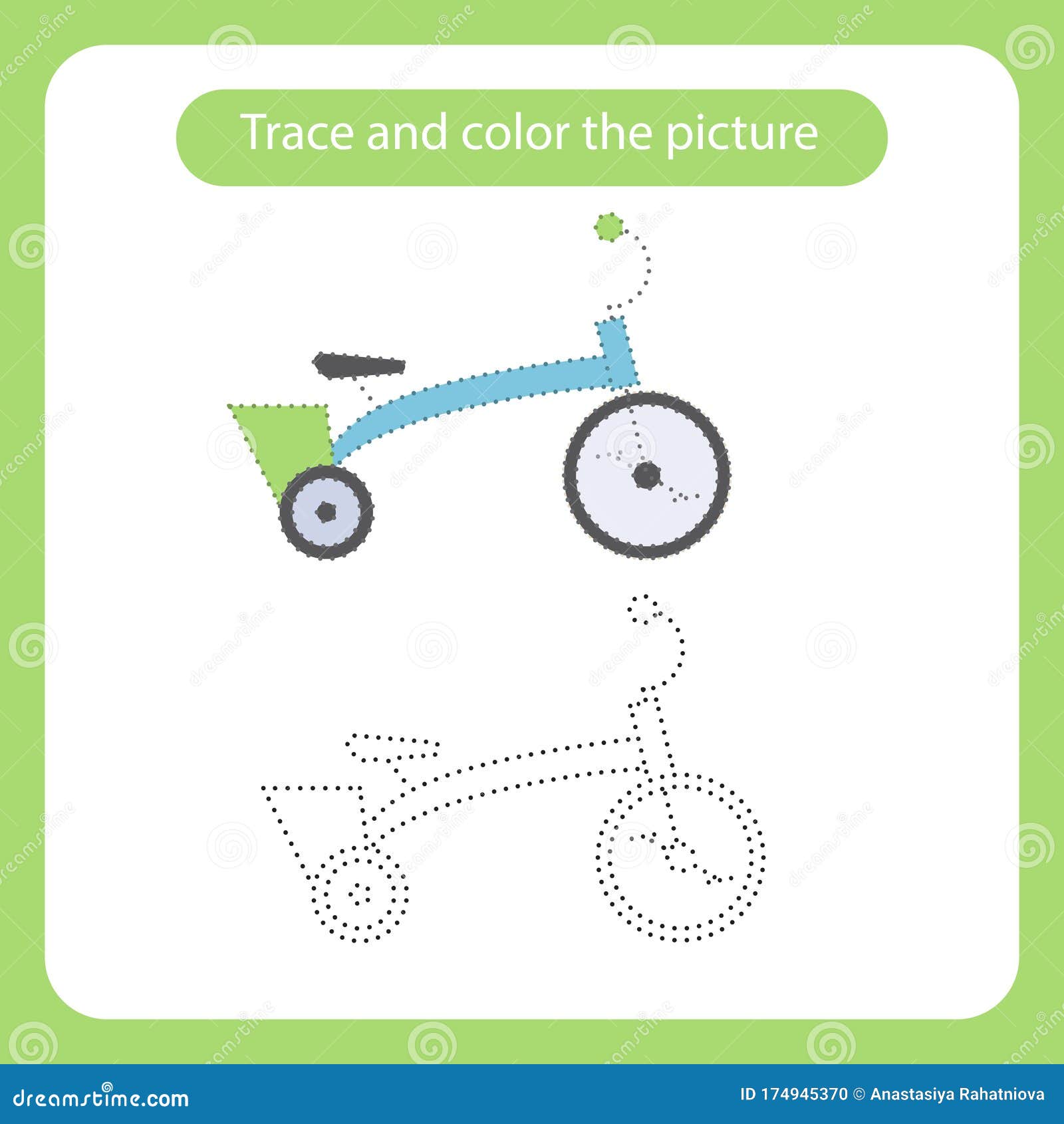 Desenho de Bicicleta infantil para Colorir - Colorir.com