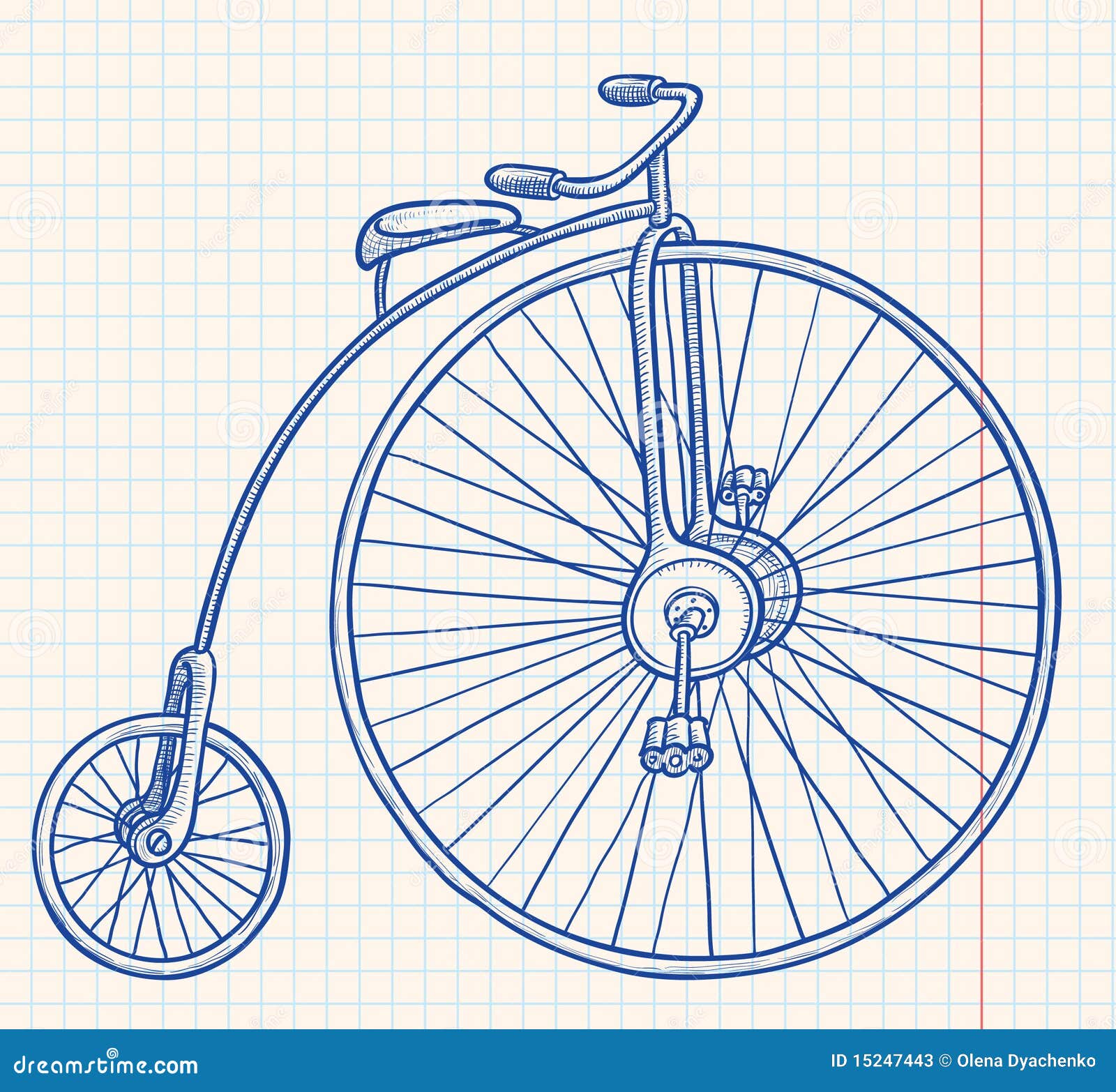 Bicicleta retra. Bicicleta Retro-labrada, ilustración del vector