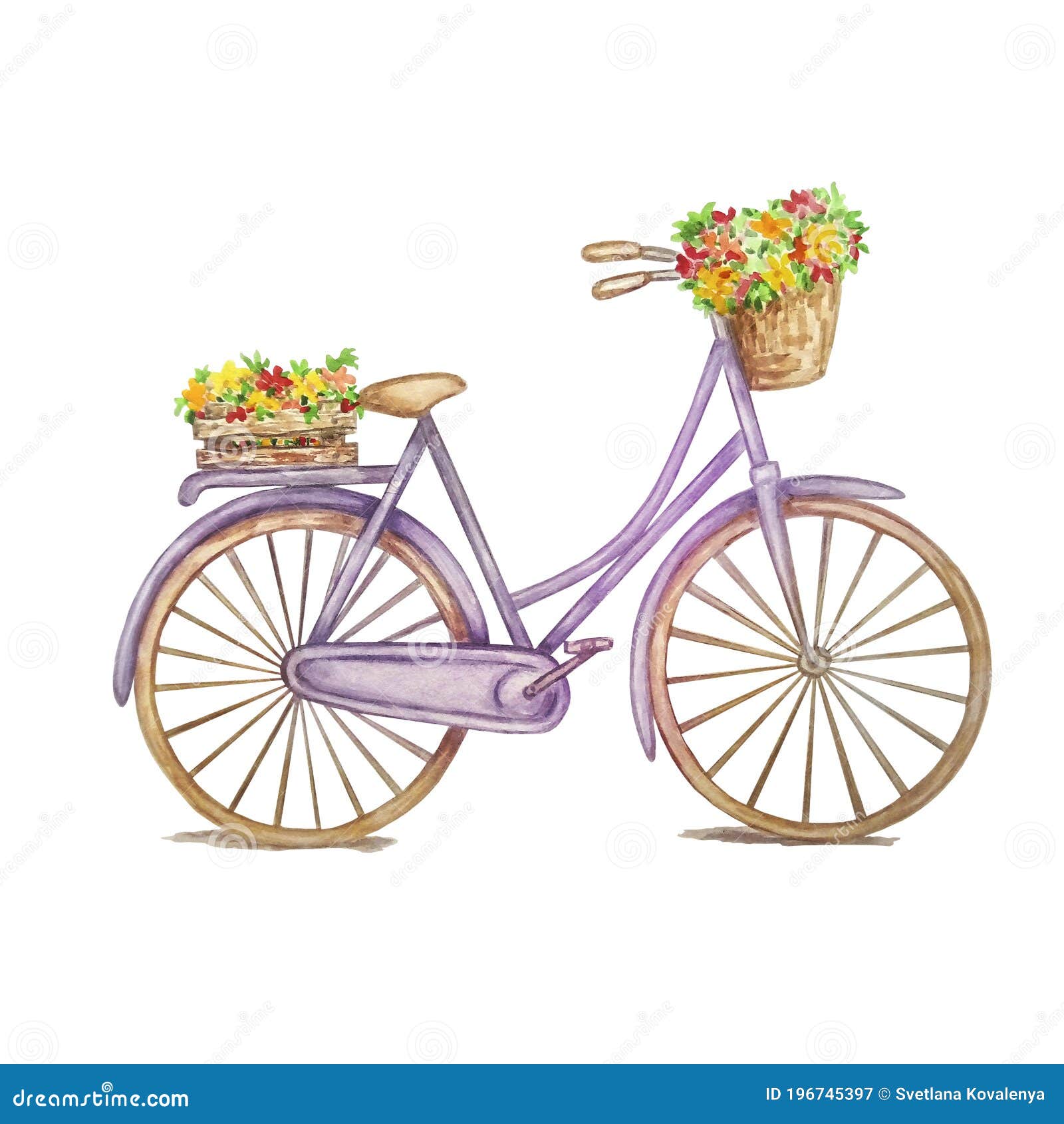 Bicicleta Retro Morada, Caja De Madera Con Flores Stock de ilustración - Ilustración de violeta, floral: 196745397 Bicicleta Retro Morada, Caja De Madera Con Flores Stock de ilustración - Ilustración de violeta, floral: 196745397
