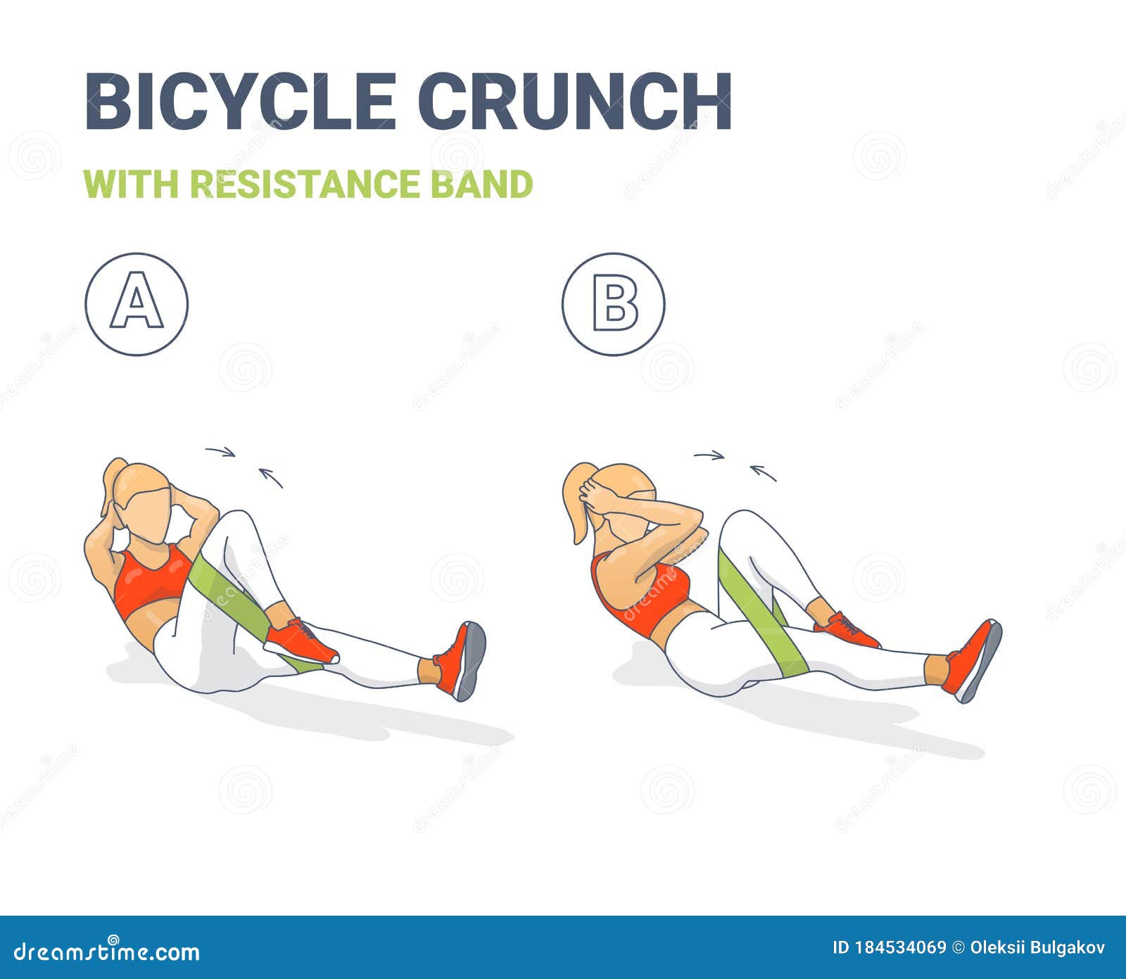 Bicis Crunch Abs Con Banda De Resistencia Ni as Hembras Ejercicio