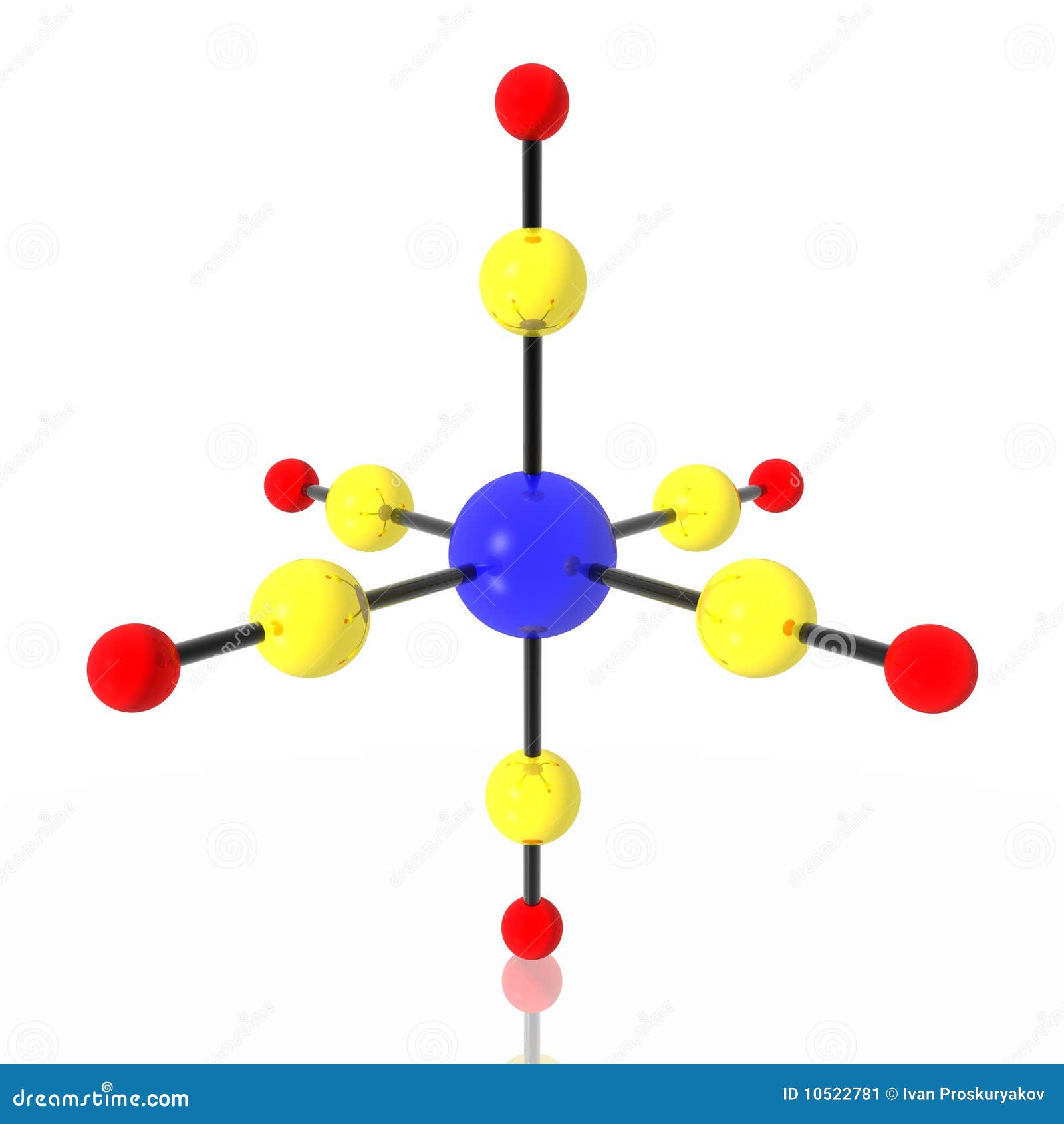Bicromato Di Potassio Del Carbonilico Della Molecola Illustrazione Di Stock Illustrazione Di Particella Rosso 10522781