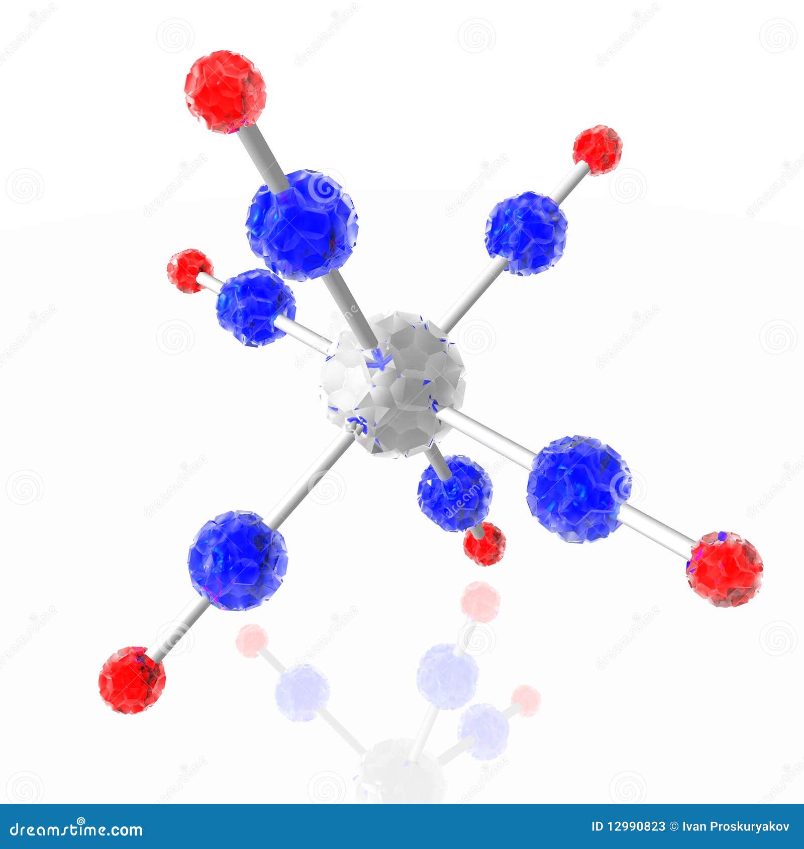 Bicromato Di Potassio Del Carbonilico Della Molecola Illustrazione Di Stock Illustrazione Di Modello Chimica 12990823