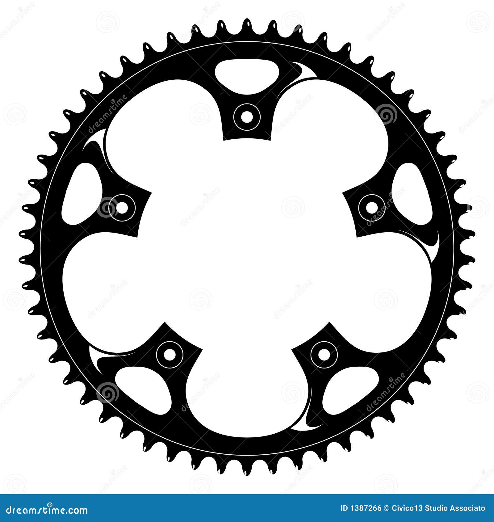 Bicycle Black Crank Vector Drawing Stock Vector Illustration of
