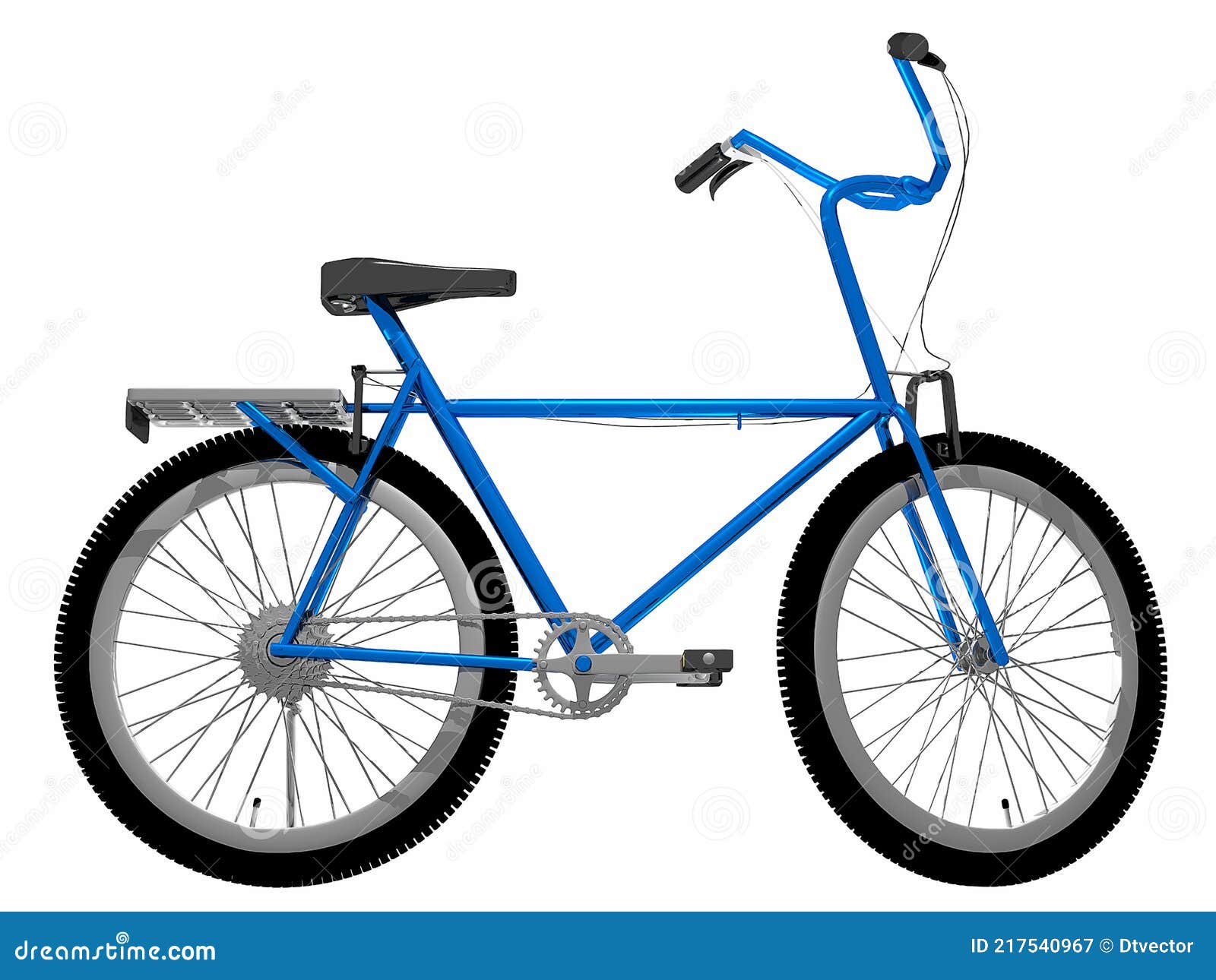bicycle blue front view right