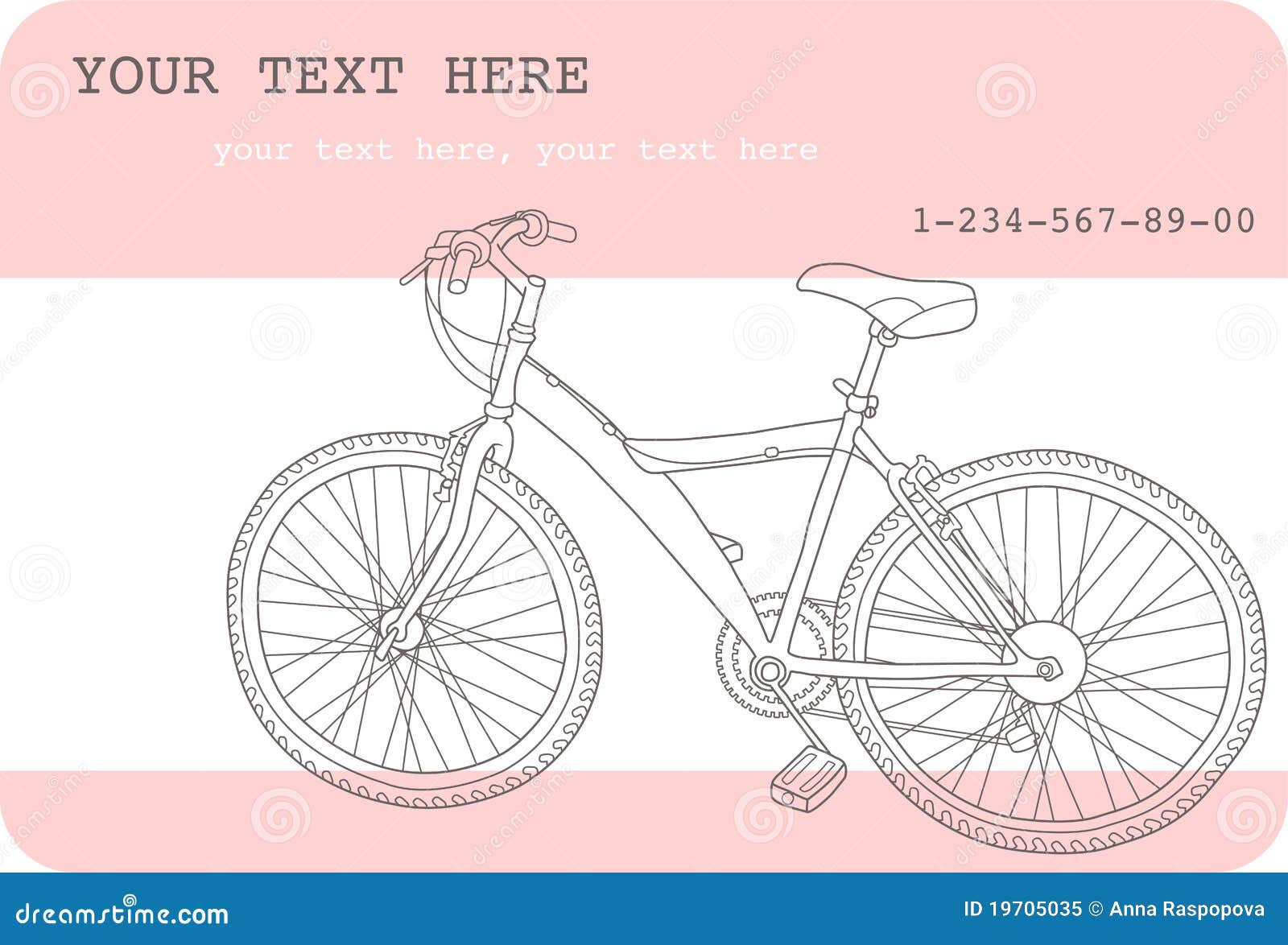 Bicycle card stock vector. Illustration of sport, transport 19705035