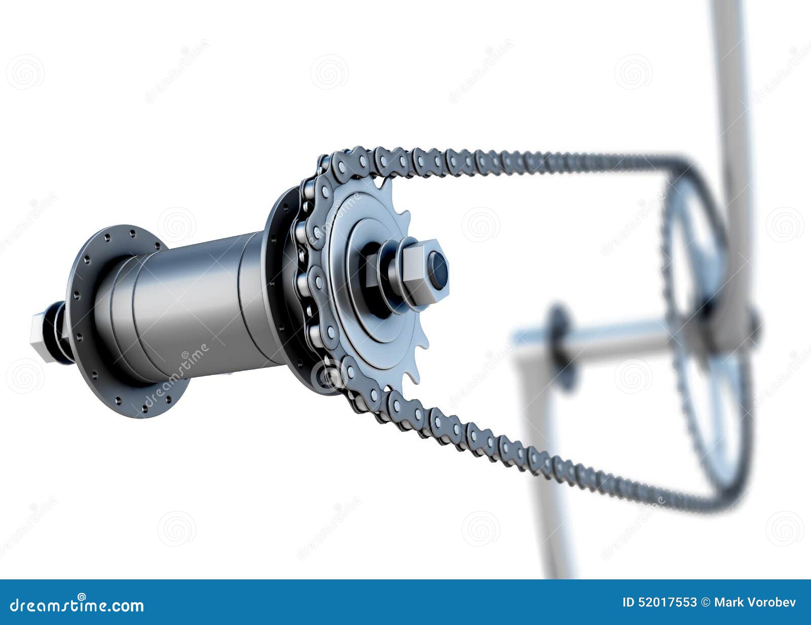 Bicycle Chain with Pedals DOF Stock Illustration Illustration of