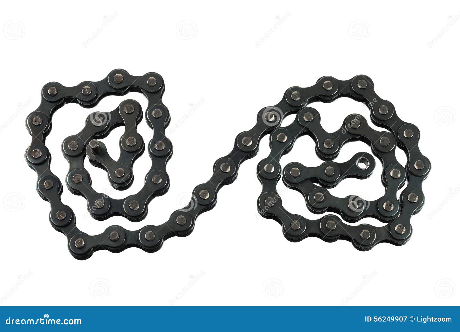Bicycle Chain on White Background