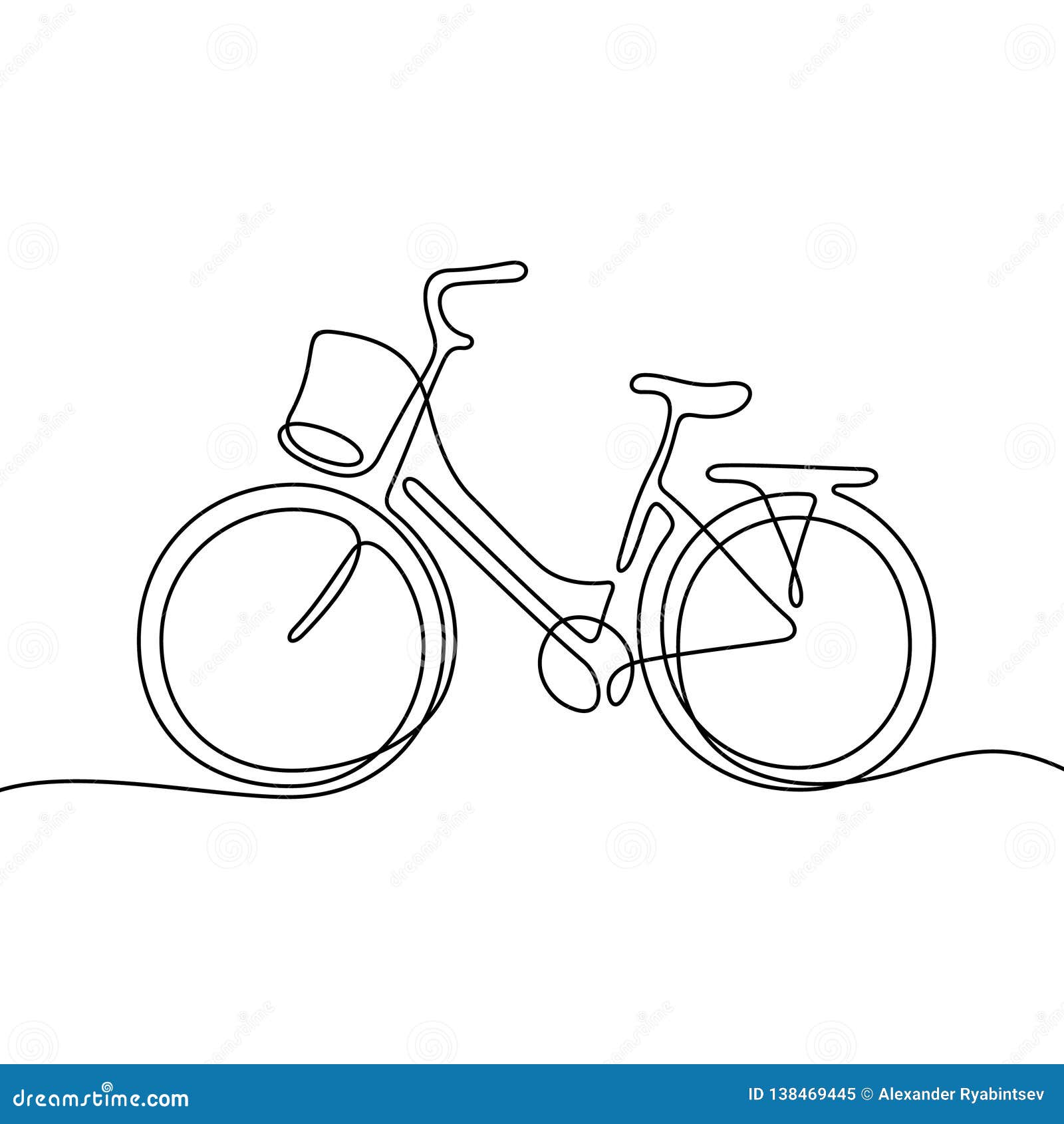 Велосипед одной линией