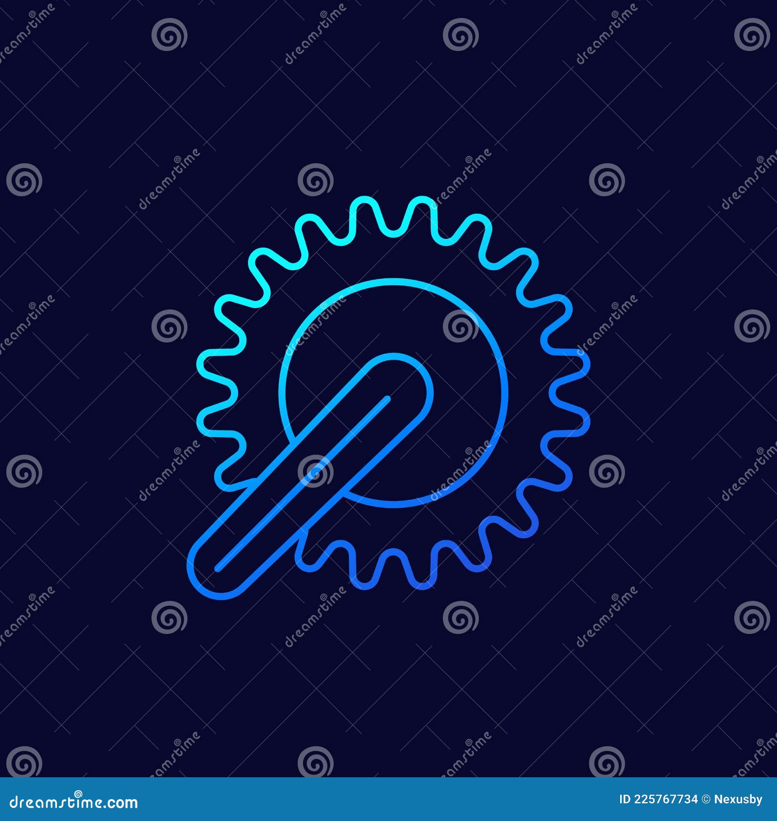 Bicycle Crank Vector Drawing 1387265