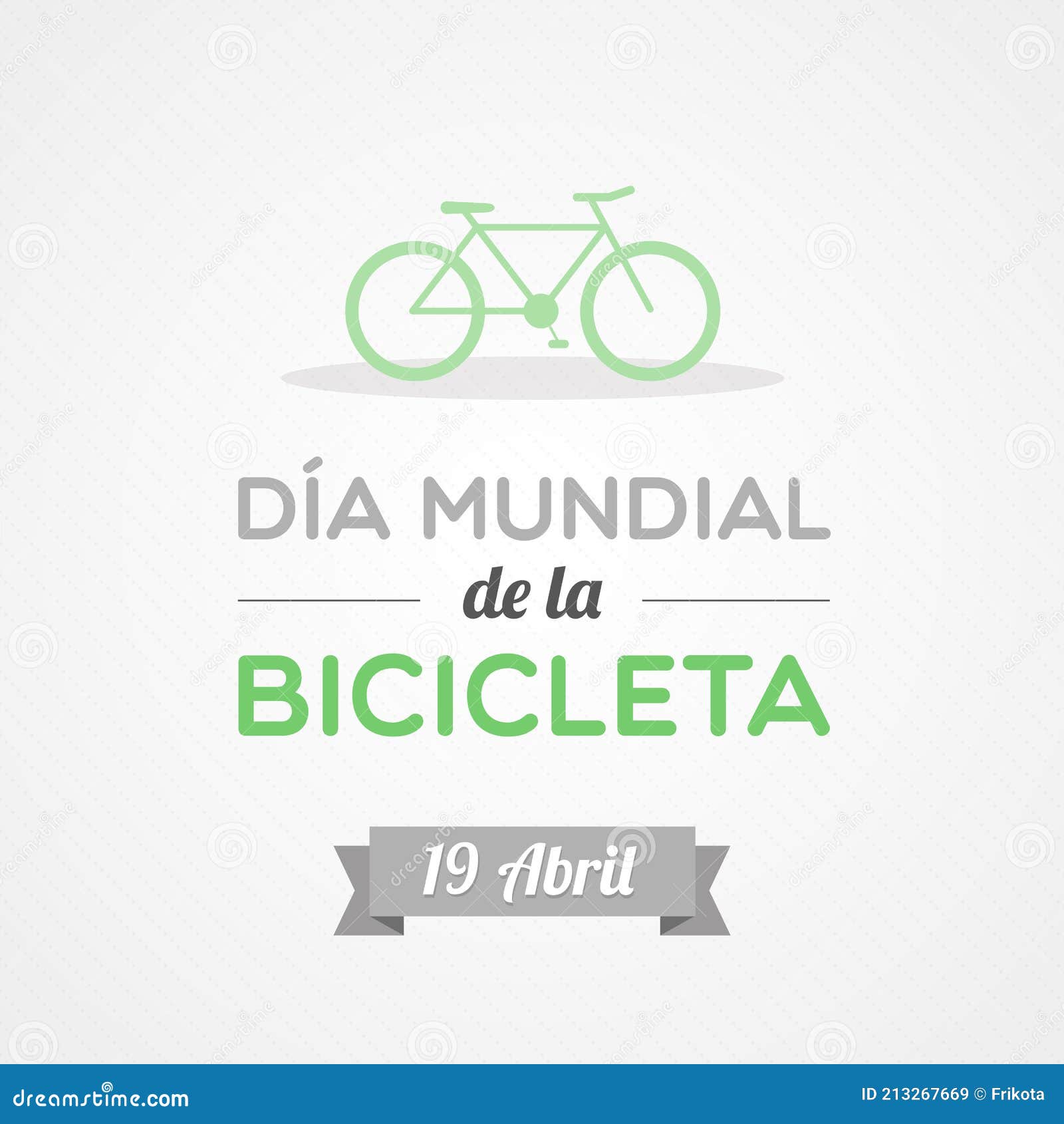 bicycle day in spanish. april 19. dia mundial de la bicicleta.  , flat 