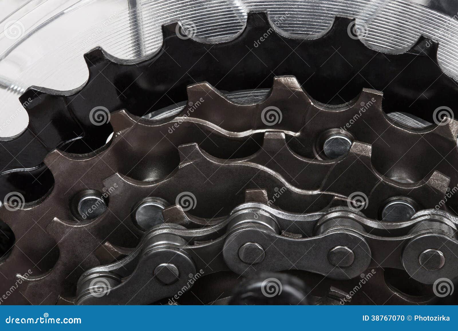 Bicycle gear set stock photo. Image of bike, metallic 38767070