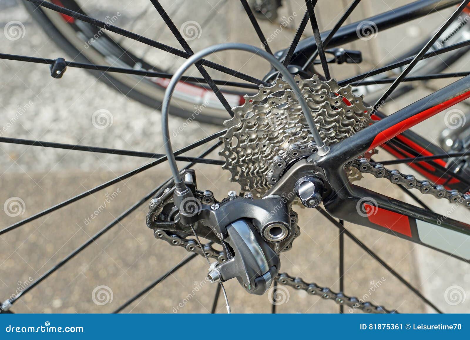 Bicycle gears and chain stock image. Image of street 81875361